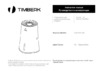 Timberk Pacific TAW H4 D Белая Инструкция по эксплуатации
