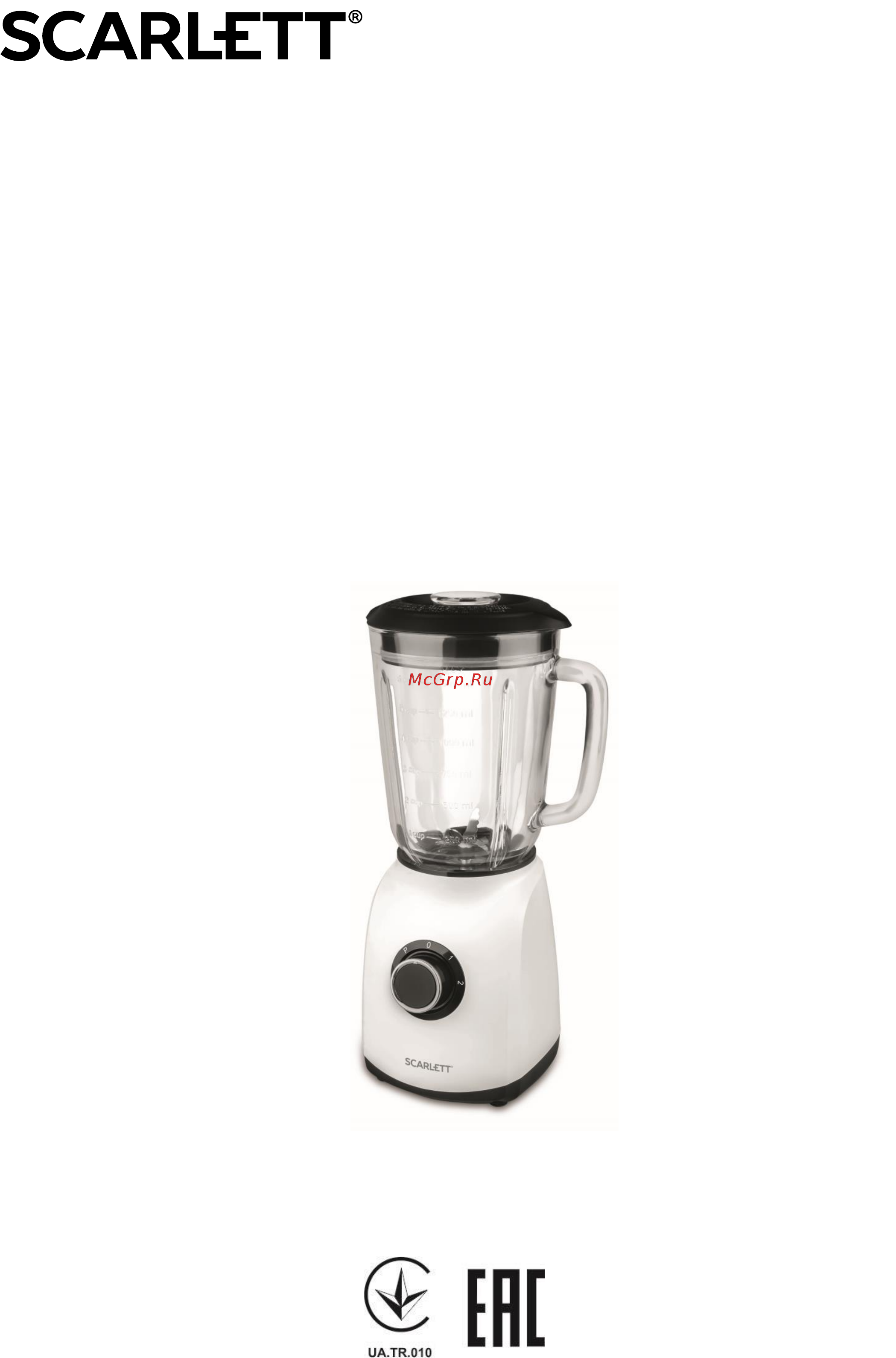 Scarlett SC-JB146G20 Белый, черный Инструкция по эксплуатации онлайн