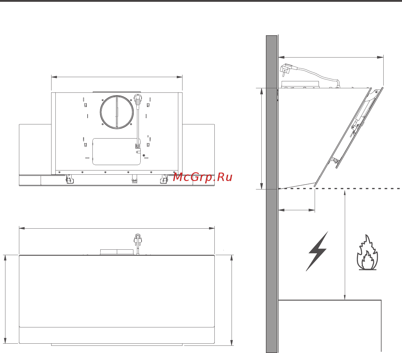 Midea MH90AN872GW [8/20] Габариты
