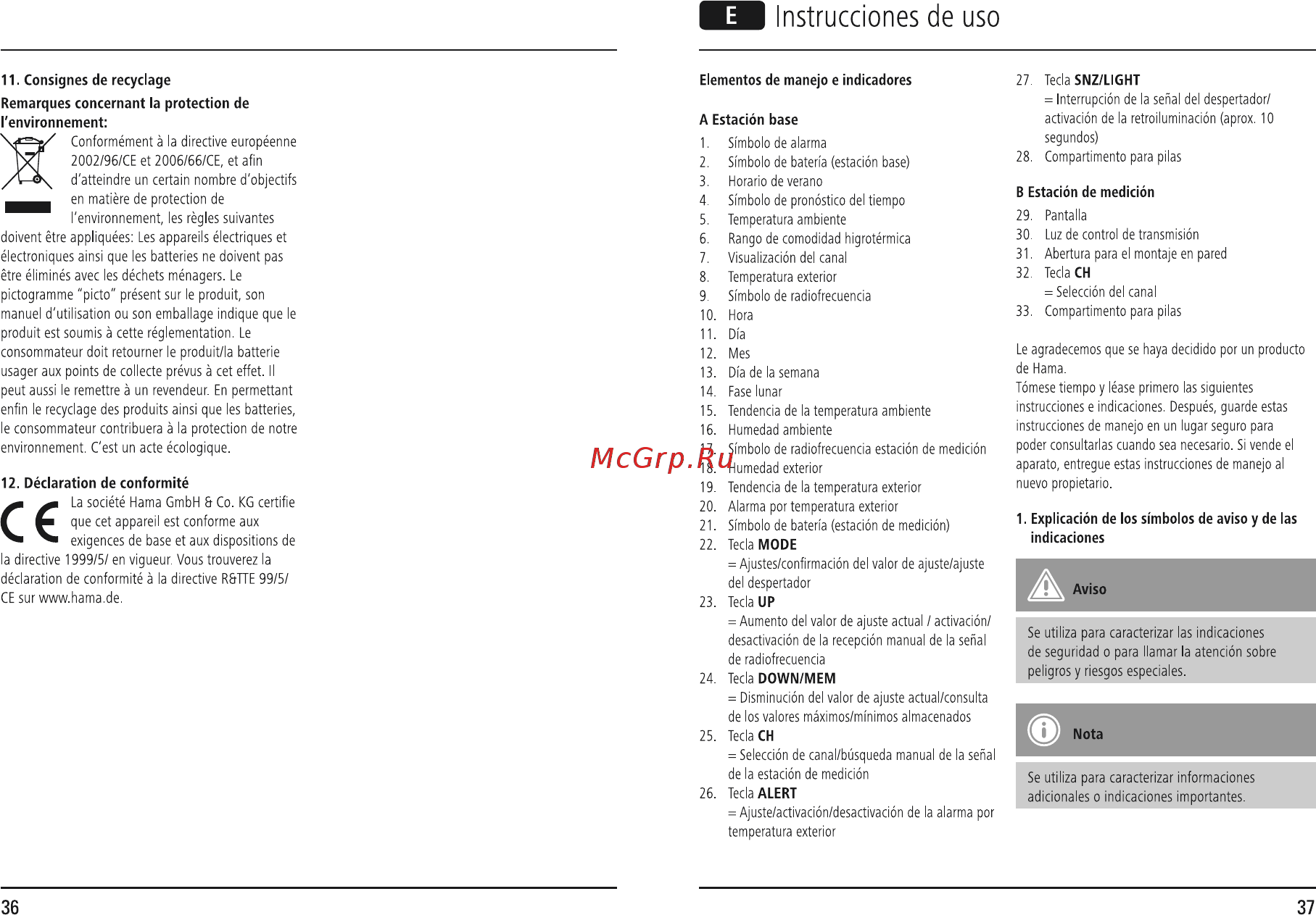 Hama EWS-200 BLACK [19/41] Instrucciones de uso