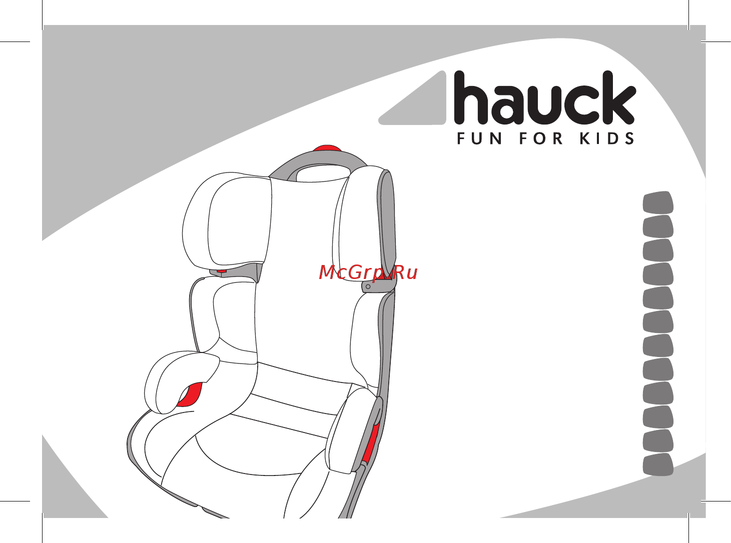 Hauck BODYGUARD ГРУППА 2/3, BLACK, GREY Инструкция по эксплуатации онлайн