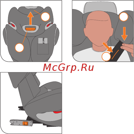 Cybex Solution Q-Fix группа 2/3, Красный, Бежевый [7/20] Регулировка по росту ребенка