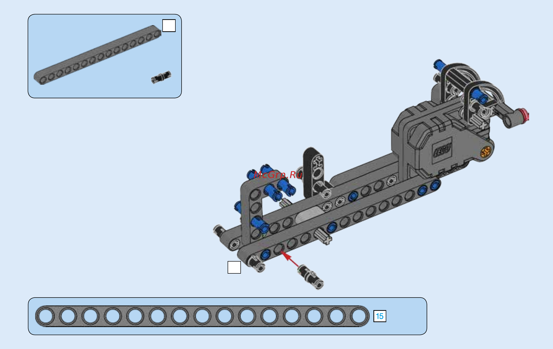 Lego Technic Гоночный автомобиль для побега (42046) Инструкция по эксплуатации онлайн [13/55] 305125
