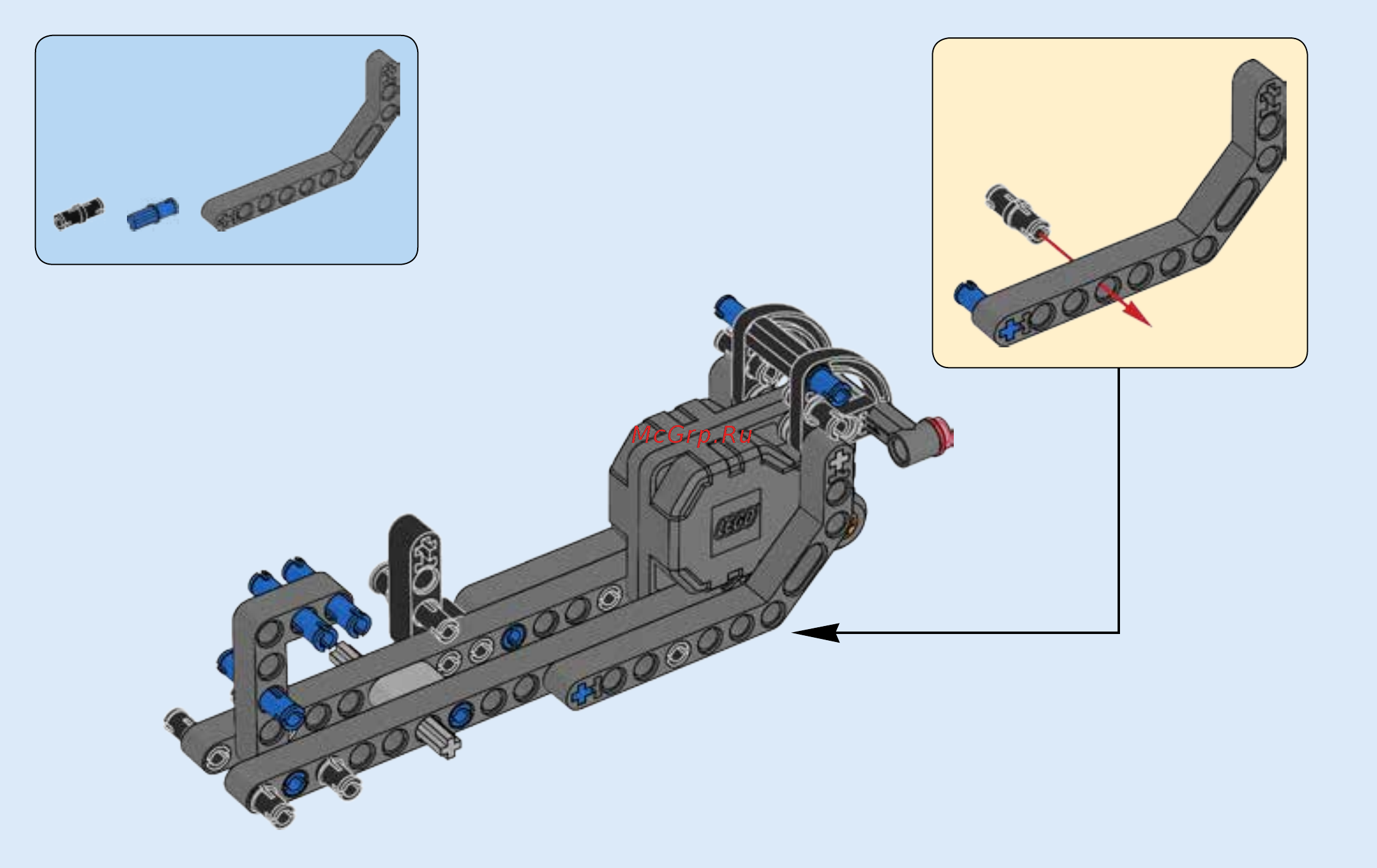 Lego Technic Гоночный автомобиль для побега (42046) Инструкция по эксплуатации онлайн [14/55] 305125