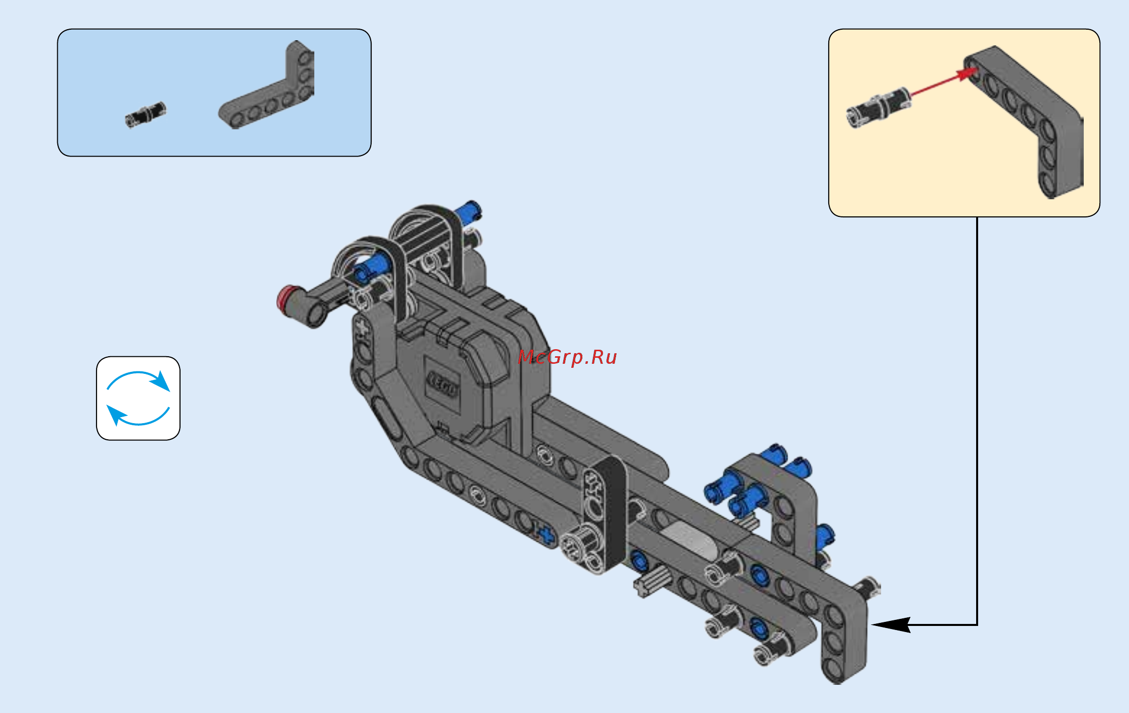 Lego Technic Гоночный автомобиль для побега (42046) Инструкция по эксплуатации онлайн [15/55] 305125