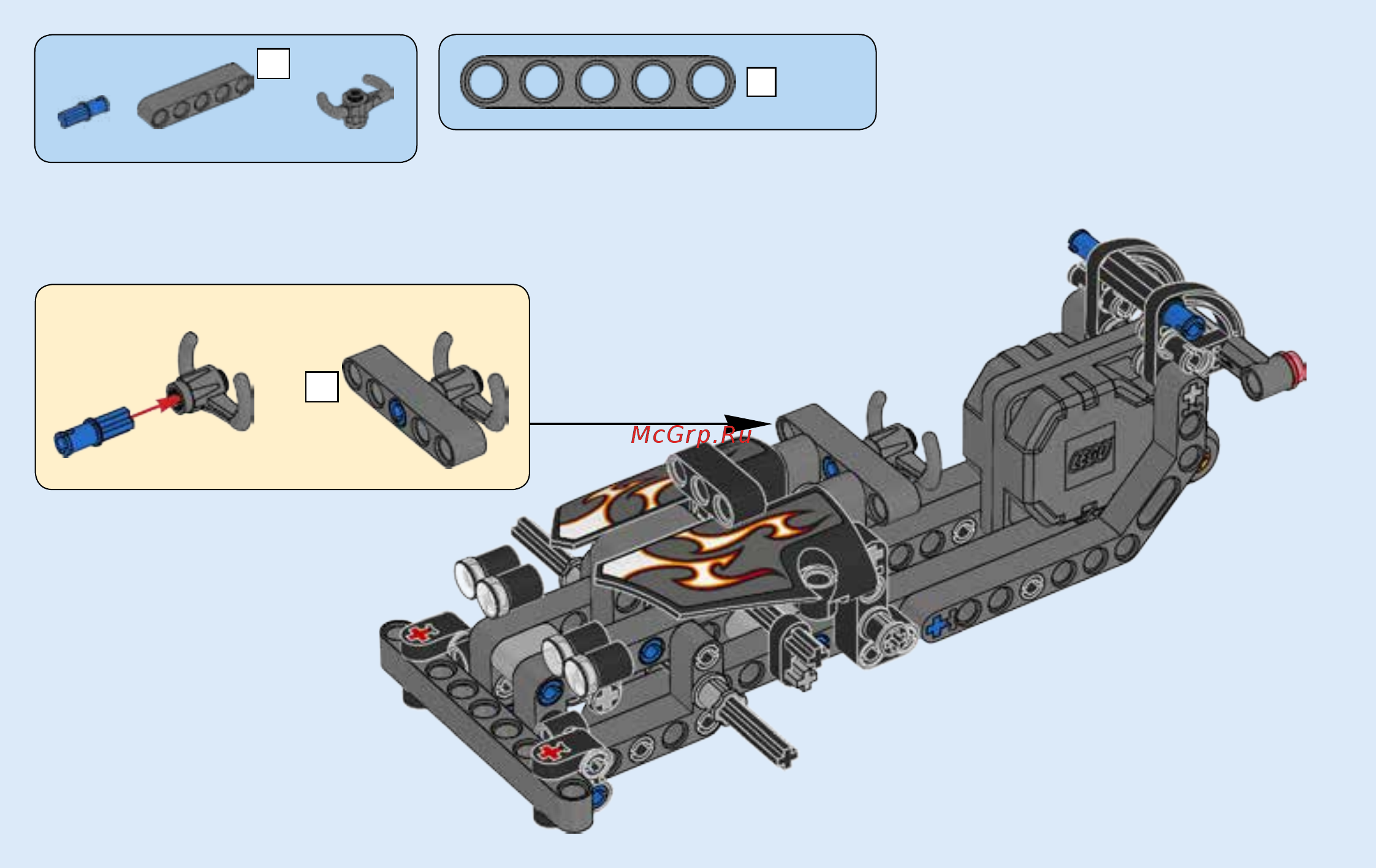 Lego Technic Гоночный автомобиль для побега (42046) Инструкция по эксплуатации онлайн [30/55] 305125