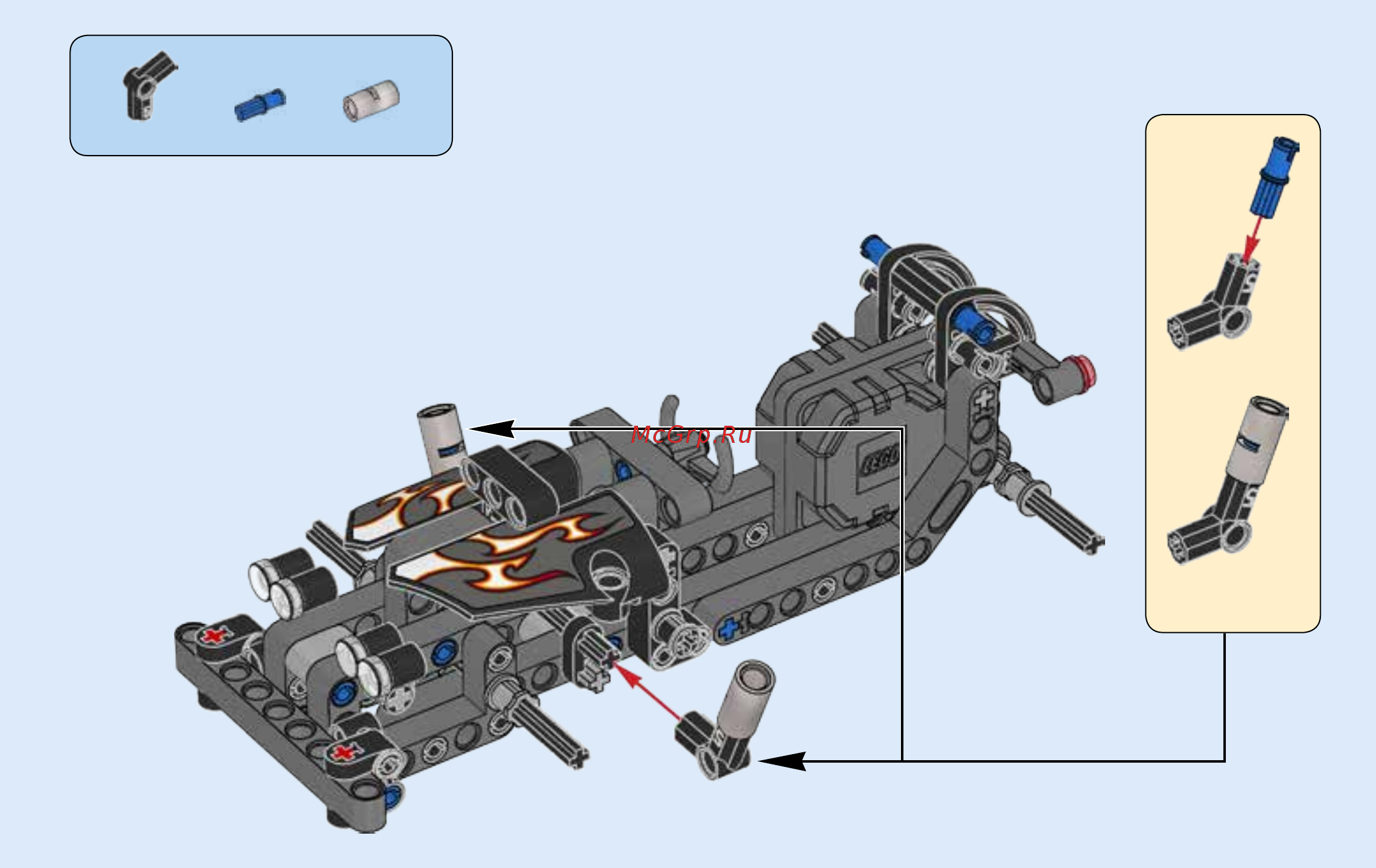 Lego Technic Гоночный автомобиль для побега (42046) Инструкция по эксплуатации онлайн [33/55] 305125