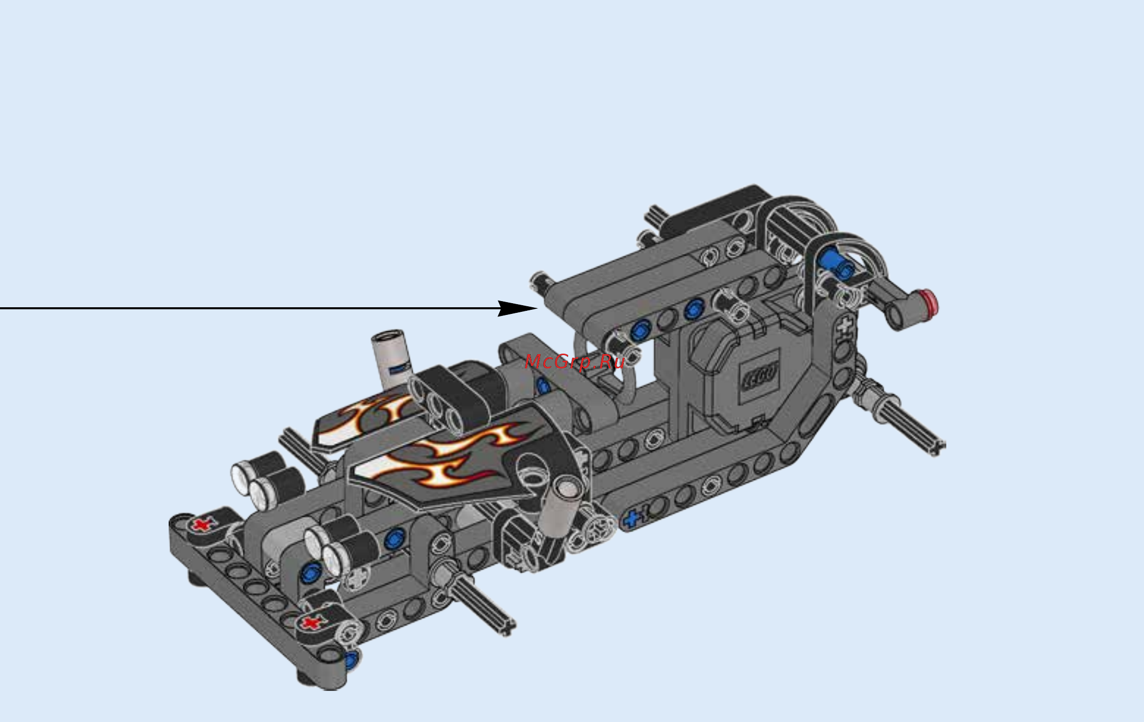 Lego Technic Гоночный автомобиль для побега (42046) Инструкция по эксплуатации онлайн [36/55] 305125