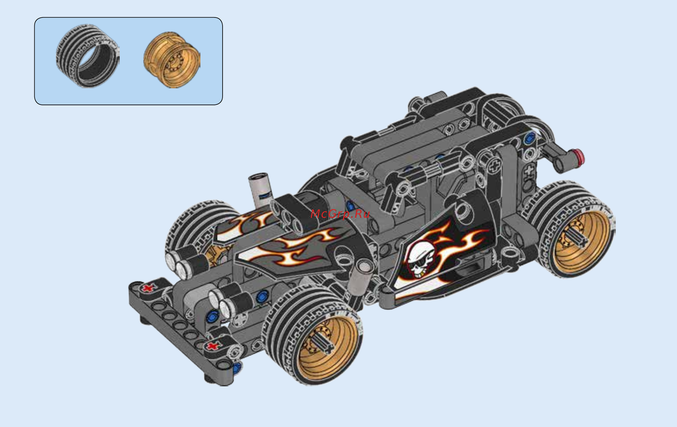 Lego Technic Гоночный автомобиль для побега (42046) Инструкция по эксплуатации онлайн [49/55] 305125