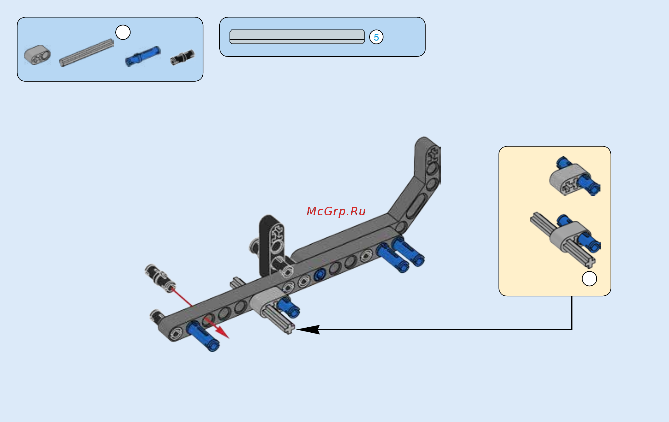 Lego Technic Гоночный автомобиль для побега (42046) Инструкция по эксплуатации онлайн [6/55] 305125