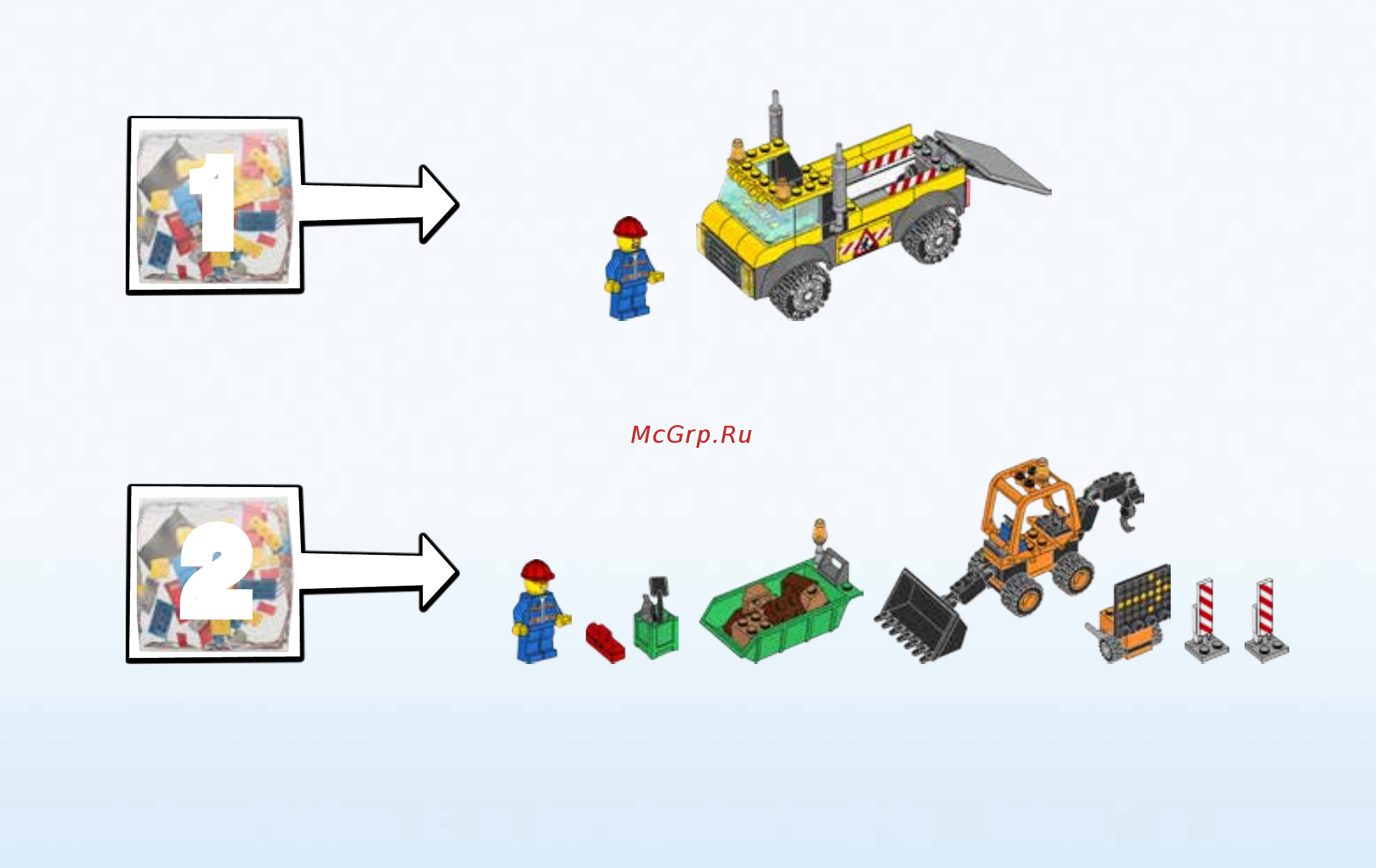 Lego Juniors Грузовик для дорожных работ (10683) Инструкция по эксплуатации онлайн [3/55] 305128