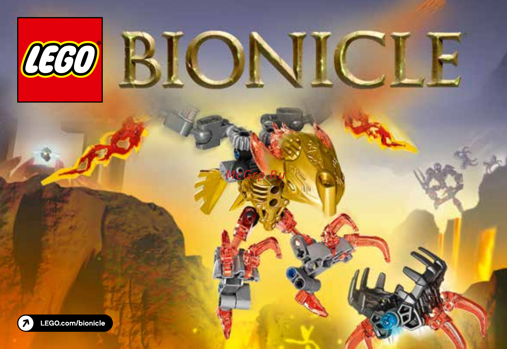 Lego Bionicle Икир, Тотемное животное Огня (71303) Инструкция по эксплуатации онлайн