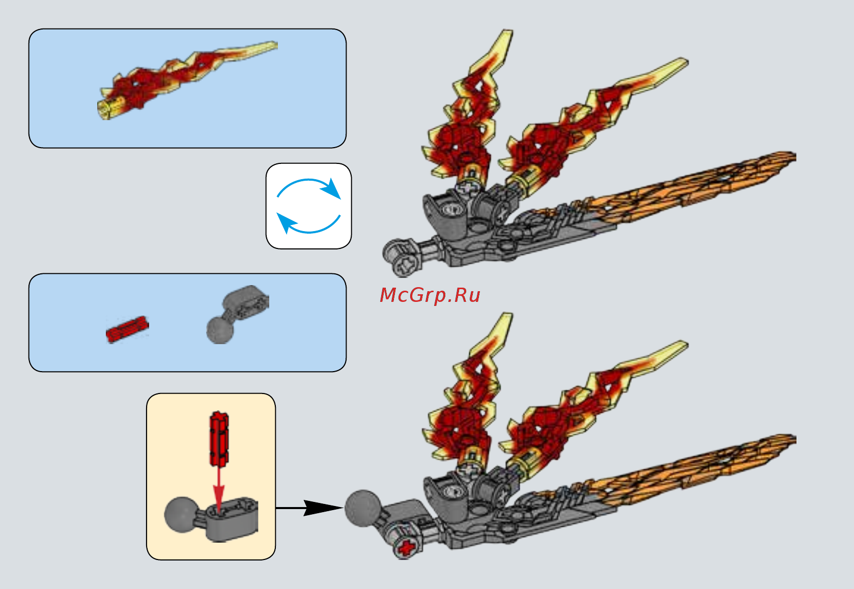 Lego Bionicle Икир, Тотемное животное Огня (71303) Инструкция по эксплуатации онлайн [28/39] 305135