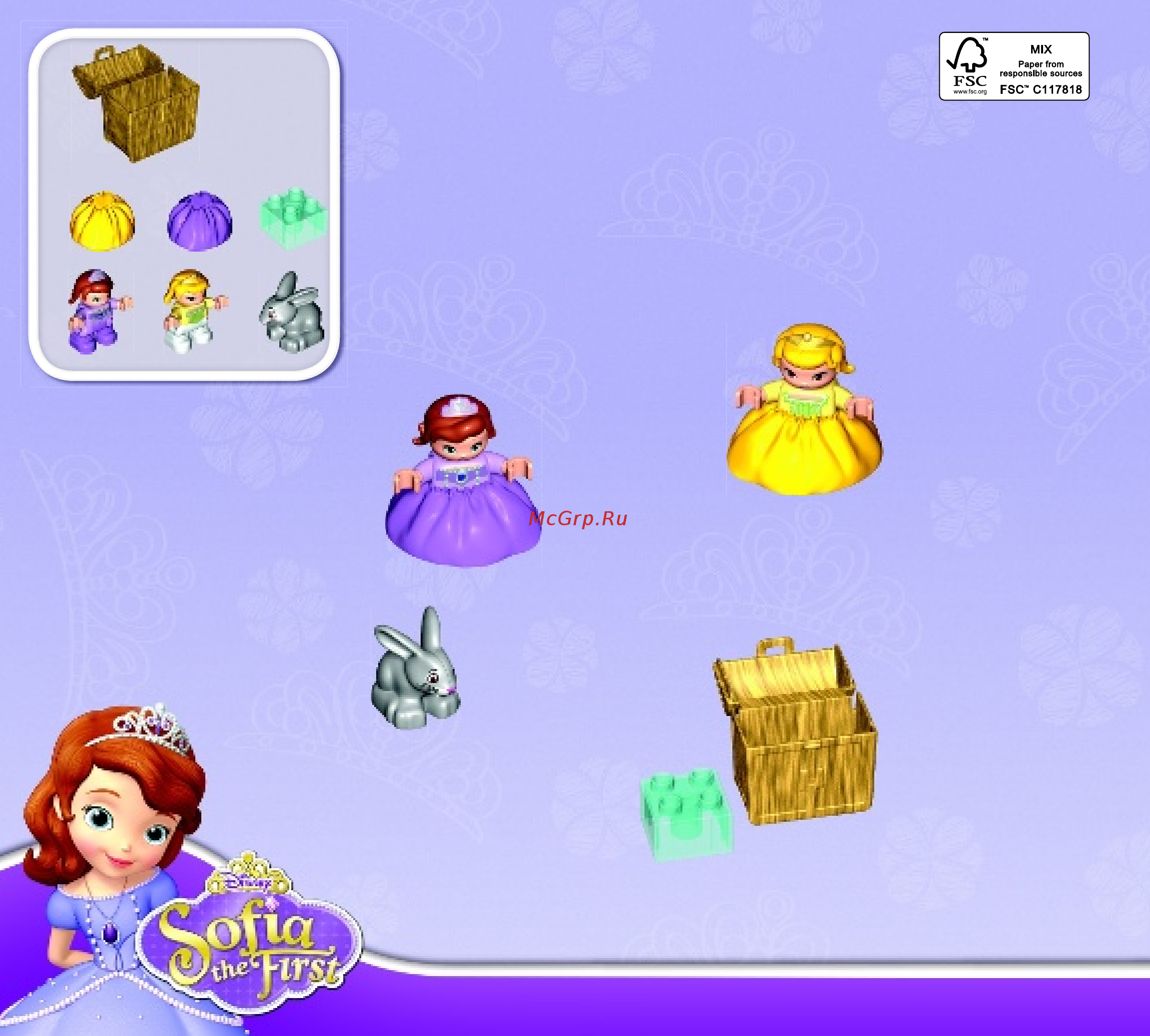 Lego DUPLO Sofia the First София Прекрасная: королевский замок (10595) Инструкция по эксплуатации онлайн [2/23] 305149