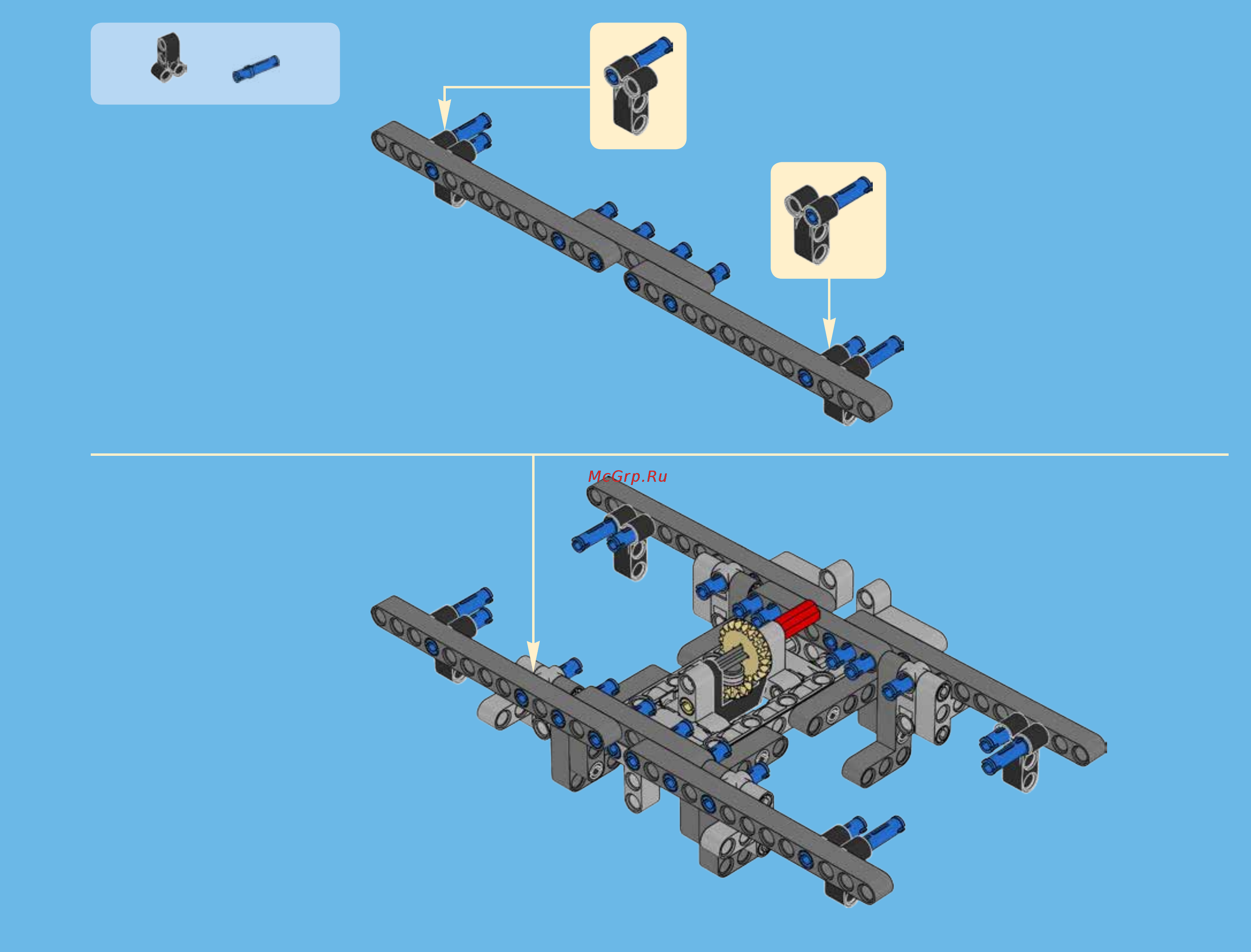 Lego Technic Гусеничный кран (42042) Инструкция по эксплуатации онлайн [15/239] 305169