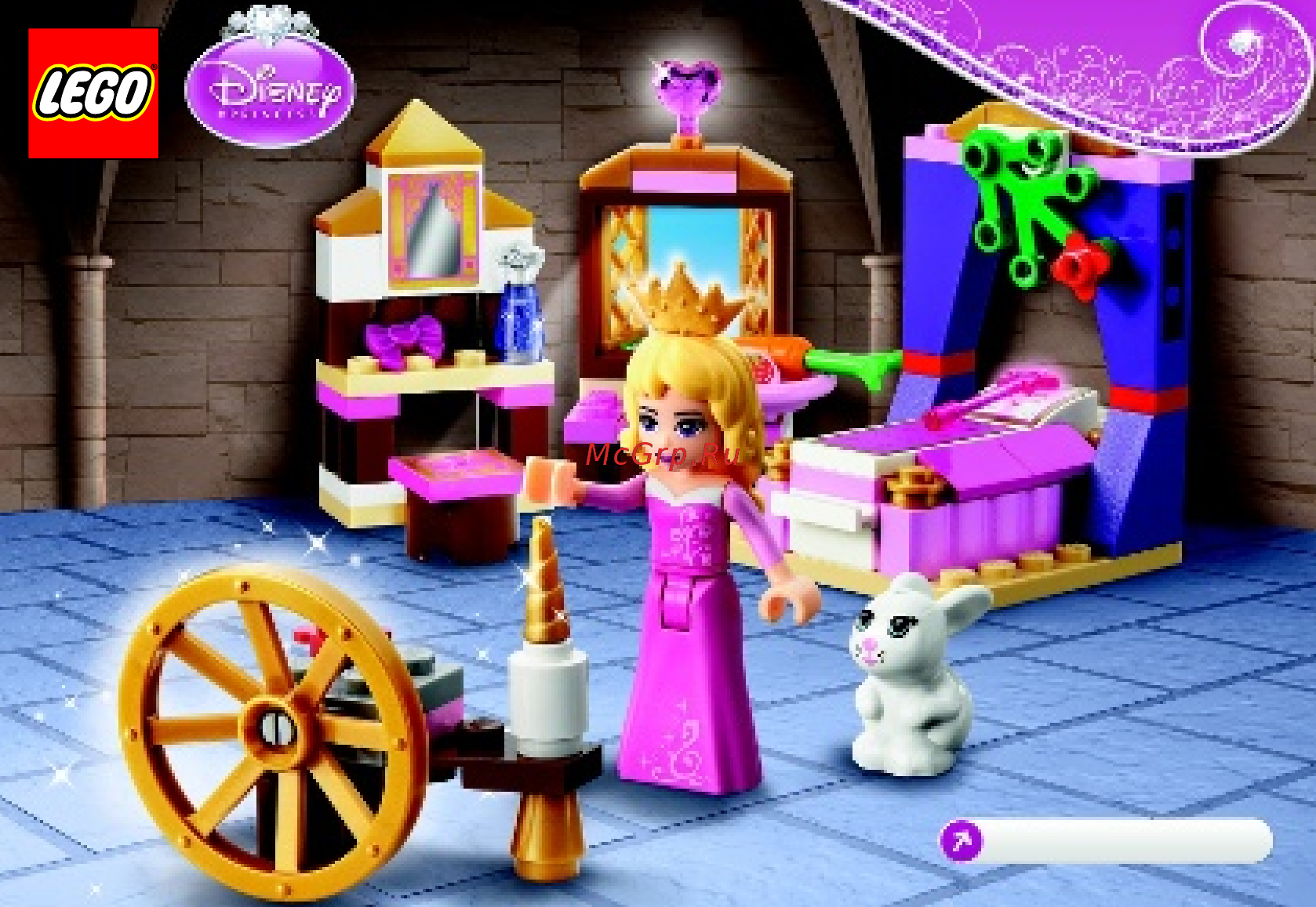 Lego Disney Princess Спальня Спящей красавицы (41060) Инструкция по эксплуатации онлайн