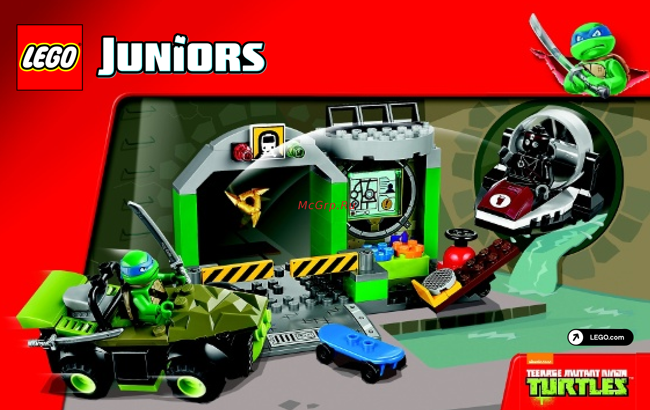 Lego Juniors Логово черепашек (10669) Инструкция по эксплуатации онлайн