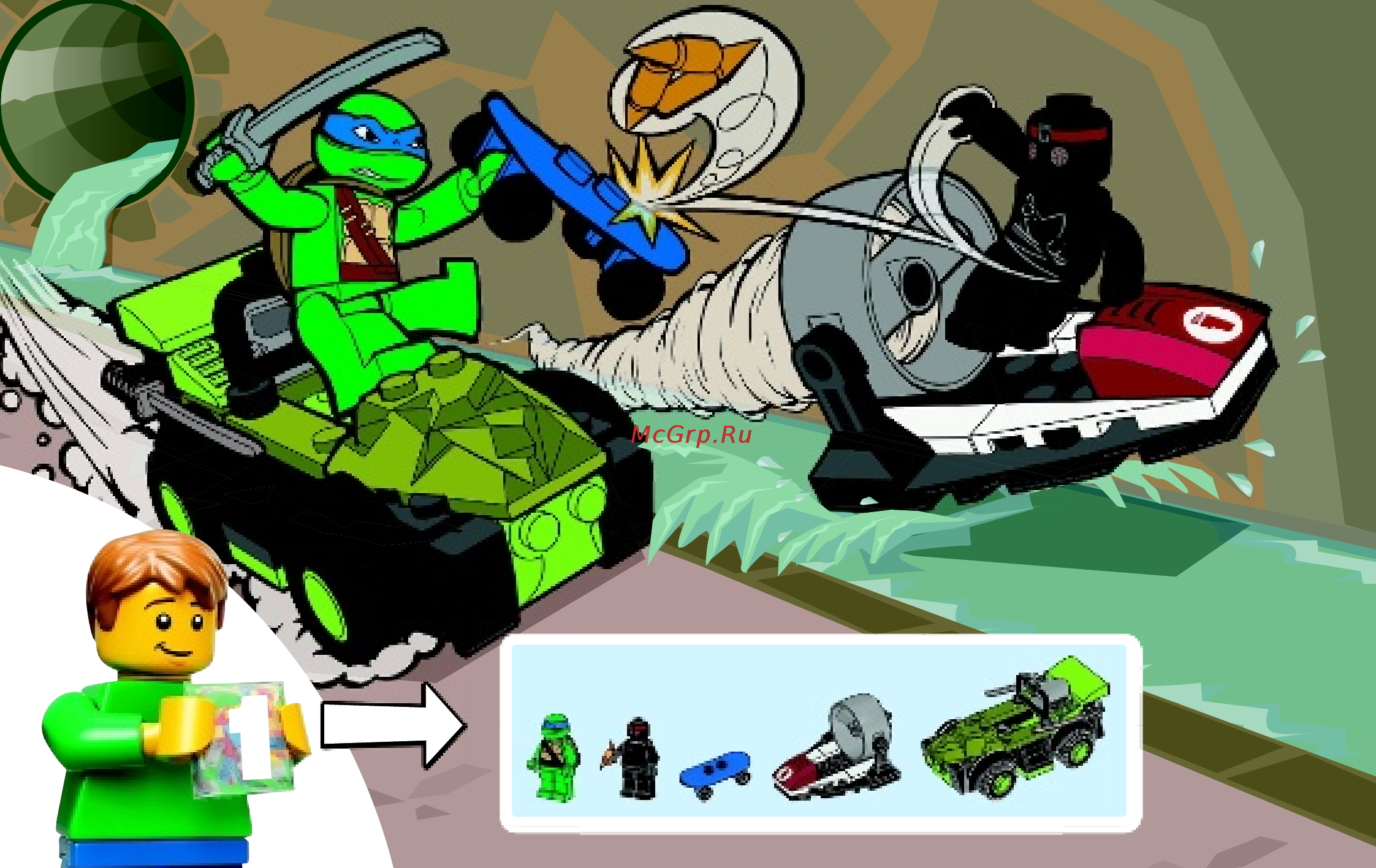 Lego Juniors Логово черепашек (10669) Инструкция по эксплуатации онлайн [4/47] 305291