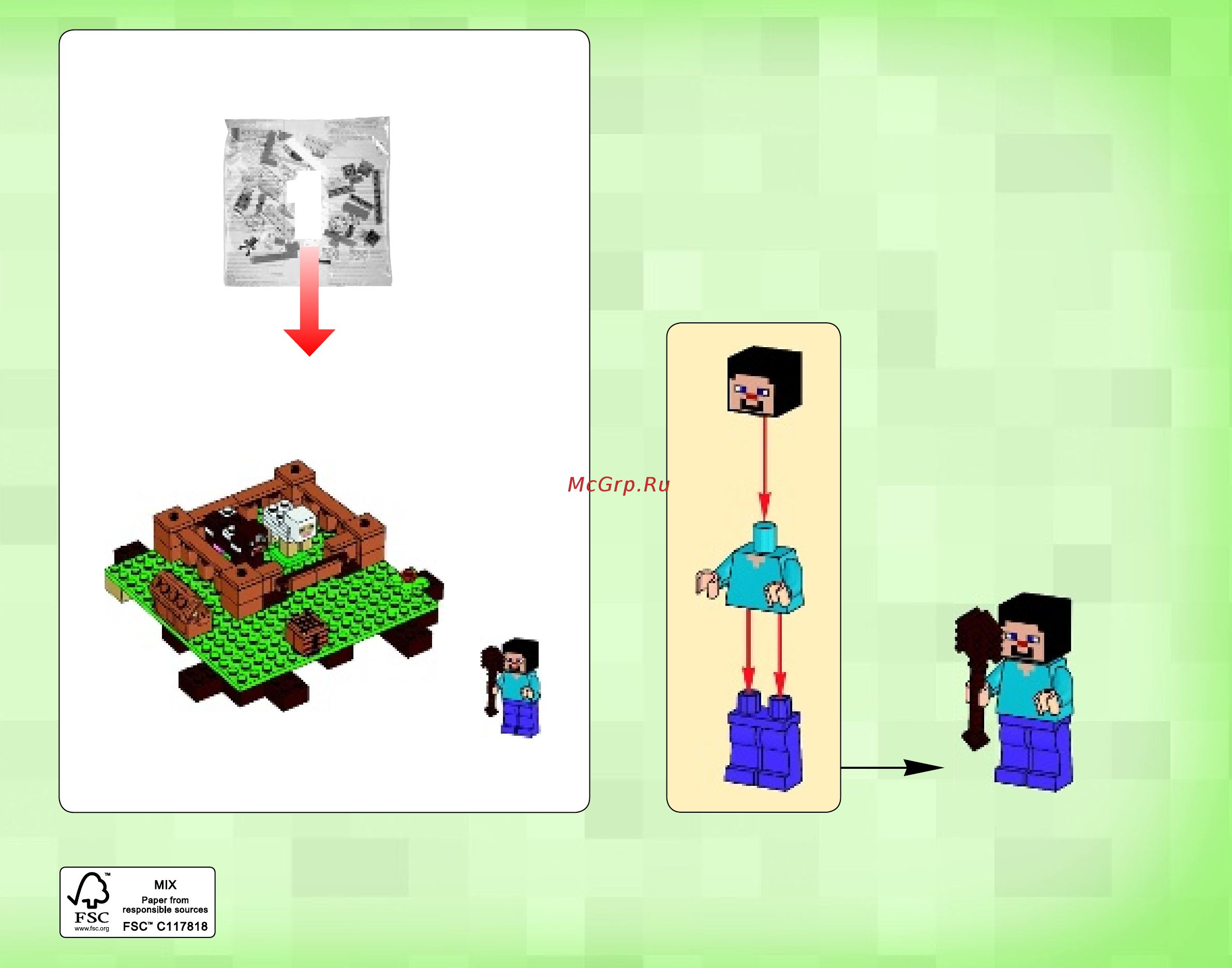 Lego Minecraft Ферма (21114) Инструкция по эксплуатации онлайн [3/67] 305310