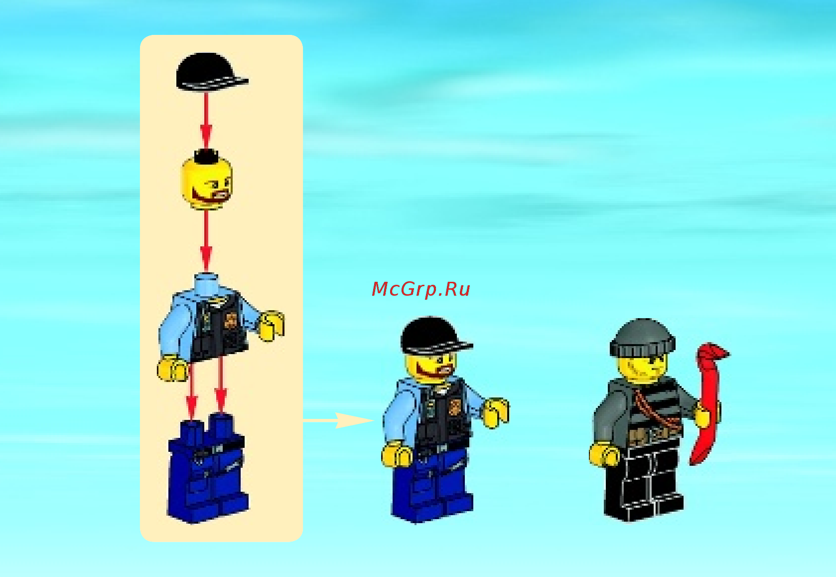 Lego City Police Полицейский квадроцикл (60006) Инструкция по эксплуатации онлайн [3/20] 305411