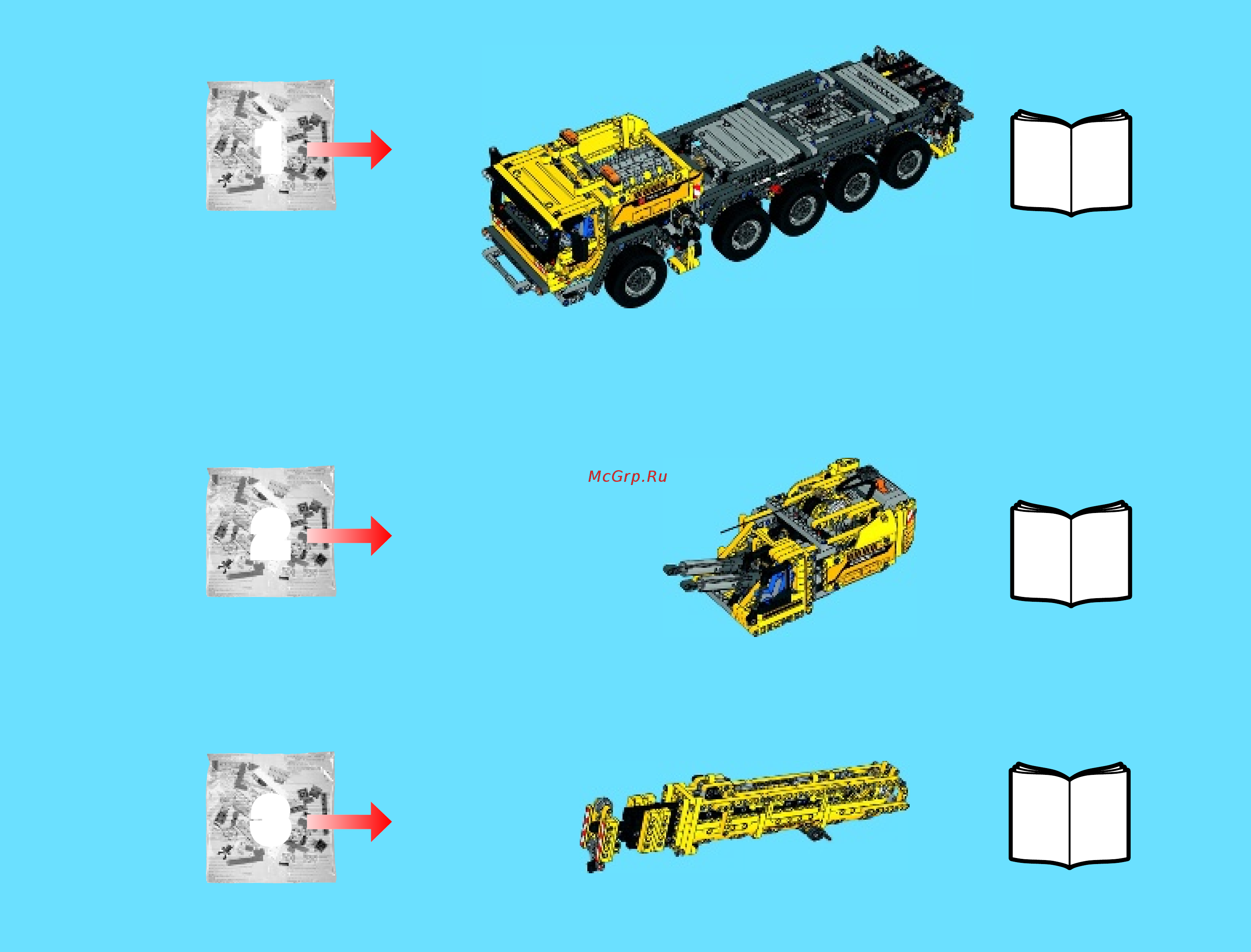 Lego Technic Передвижной кран MK II (42009) Инструкция по эксплуатации онлайн [2/428] 305413