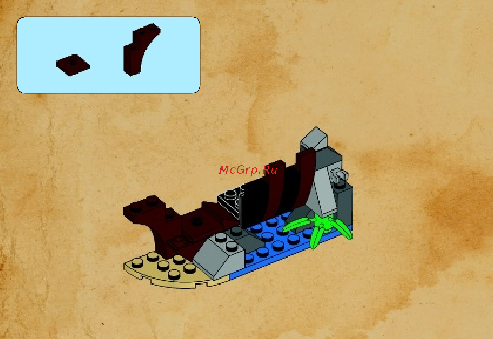 Lego Pirates Укрытие кораблекрушения (70409) Инструкция по эксплуатации онлайн [20/35] 305419