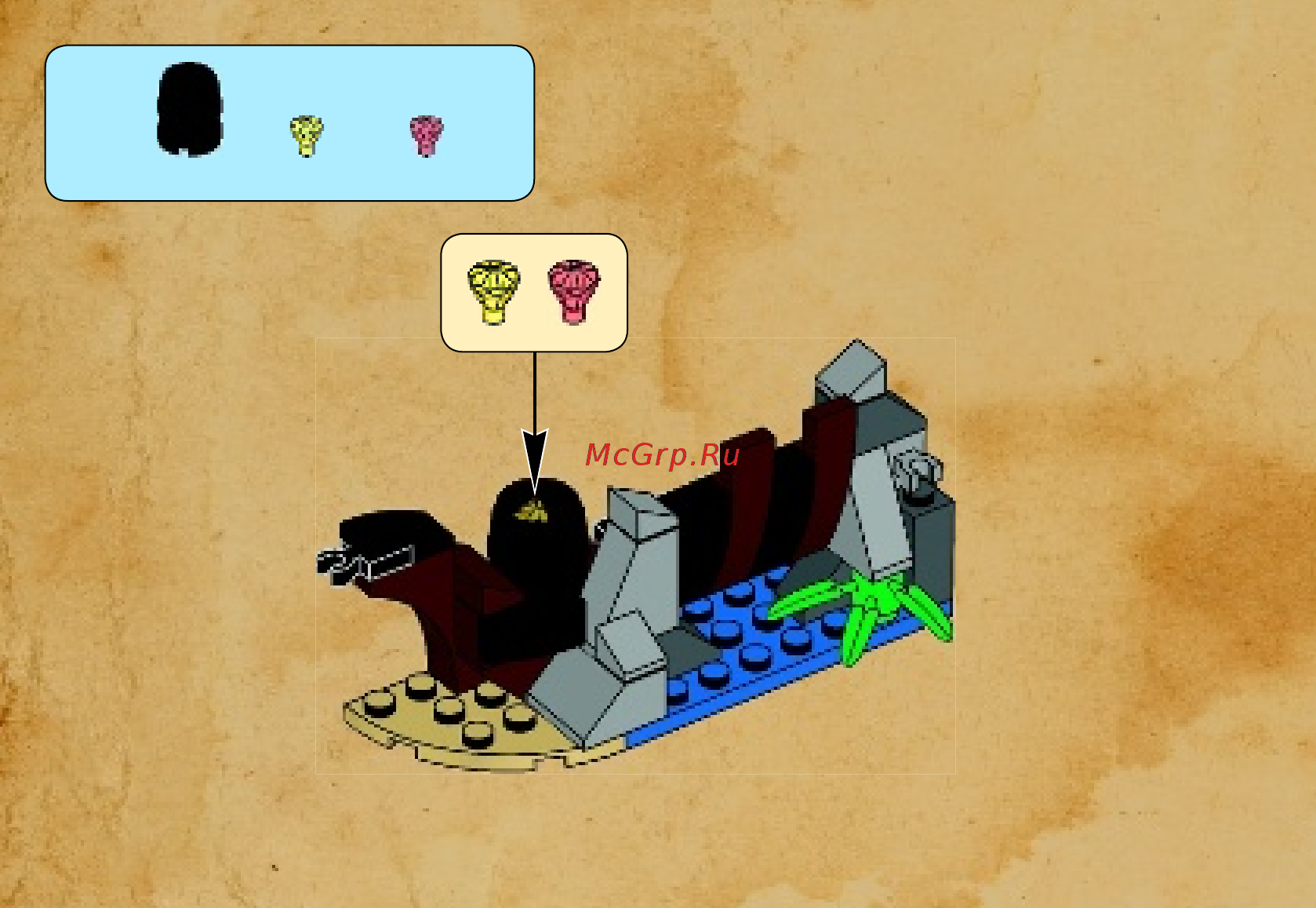Lego Pirates Укрытие кораблекрушения (70409) Инструкция по эксплуатации онлайн [24/35] 305419