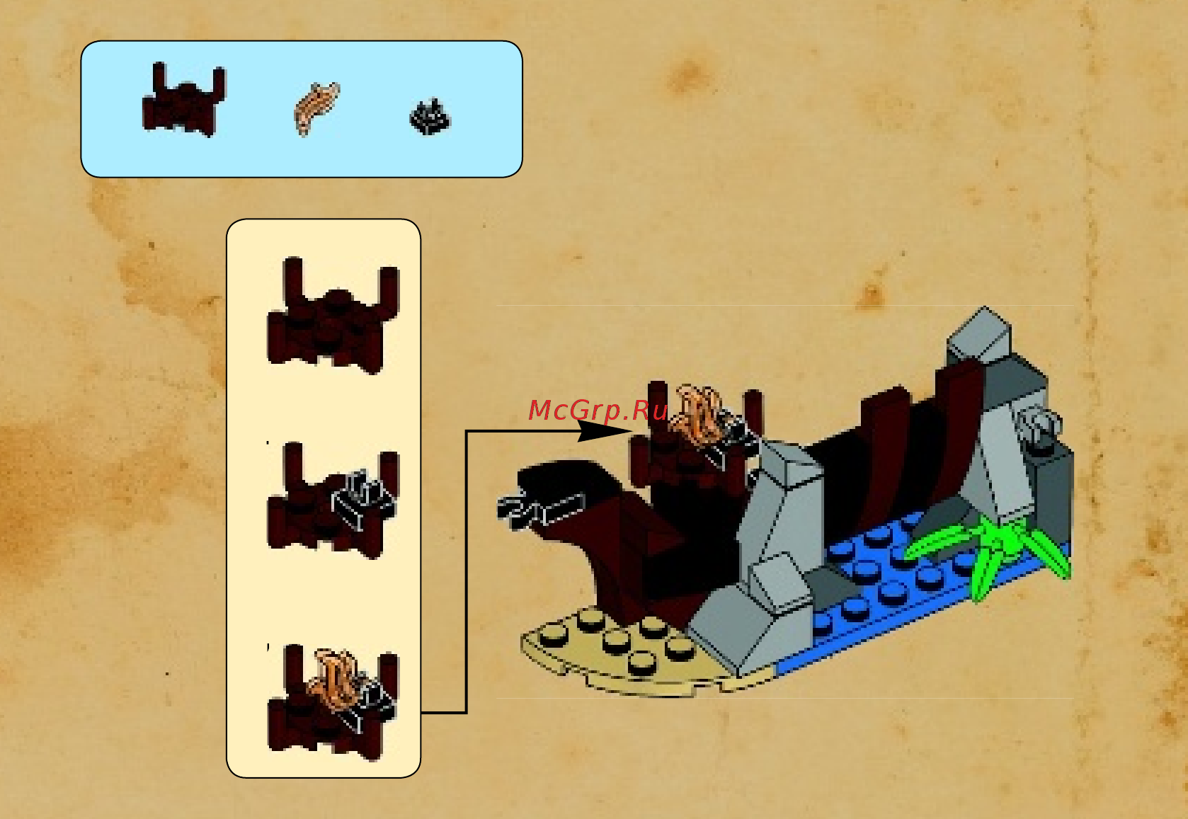 Lego Pirates Укрытие кораблекрушения (70409) Инструкция по эксплуатации онлайн [25/35] 305419