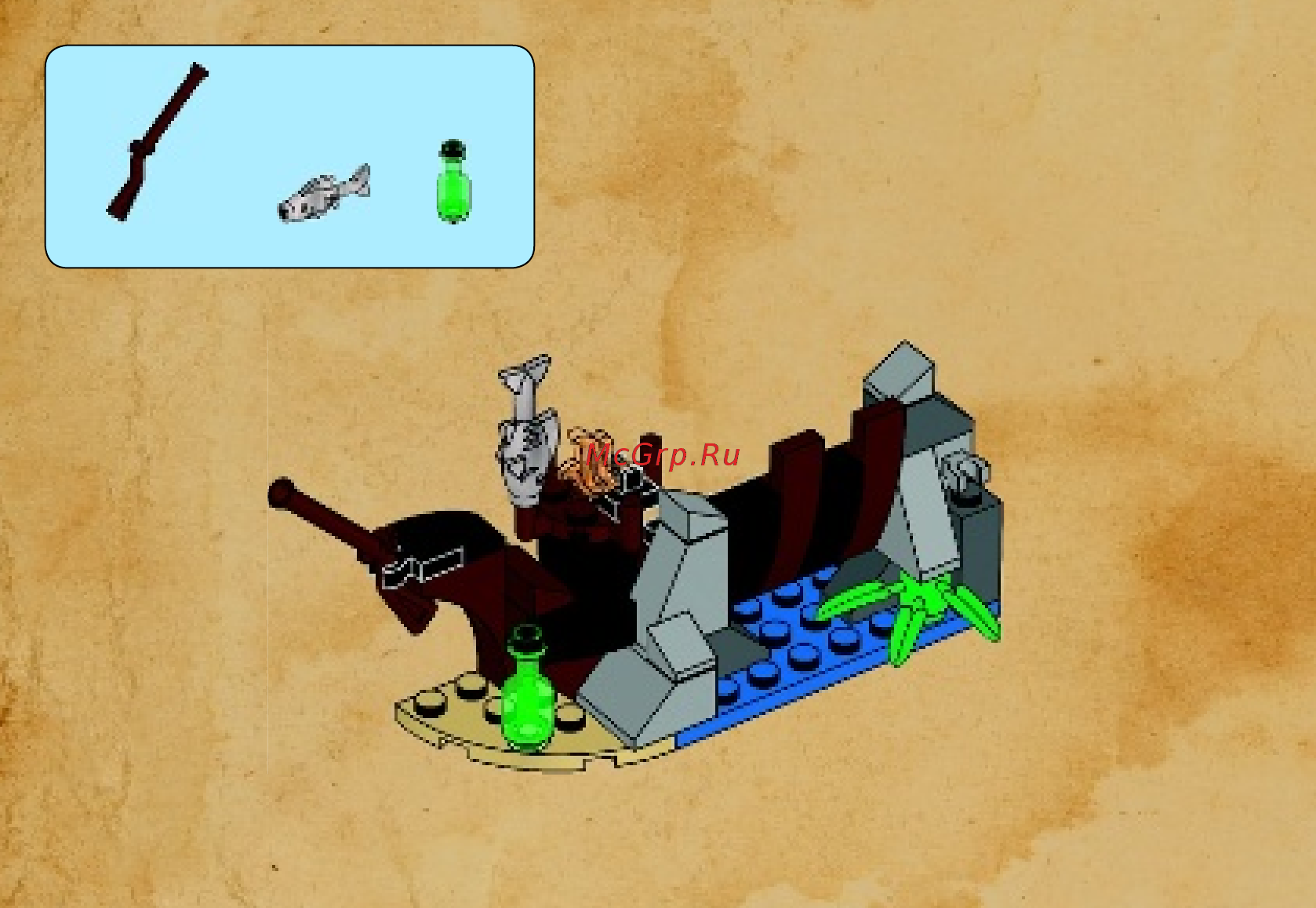 Lego Pirates Укрытие кораблекрушения (70409) Инструкция по эксплуатации онлайн [26/35] 305419