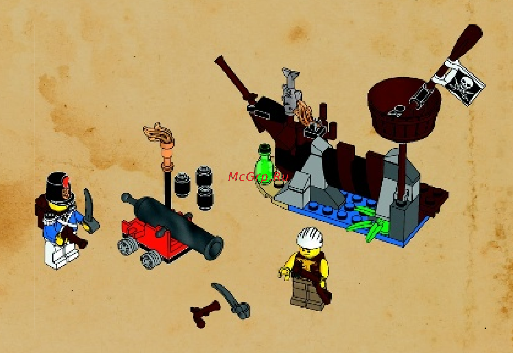 Lego Pirates Укрытие кораблекрушения (70409) Инструкция по эксплуатации онлайн [31/35] 305419