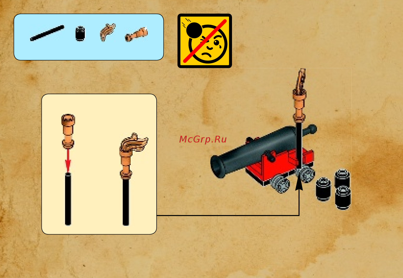 Lego Pirates Укрытие кораблекрушения (70409) Инструкция по эксплуатации онлайн [6/35] 305419