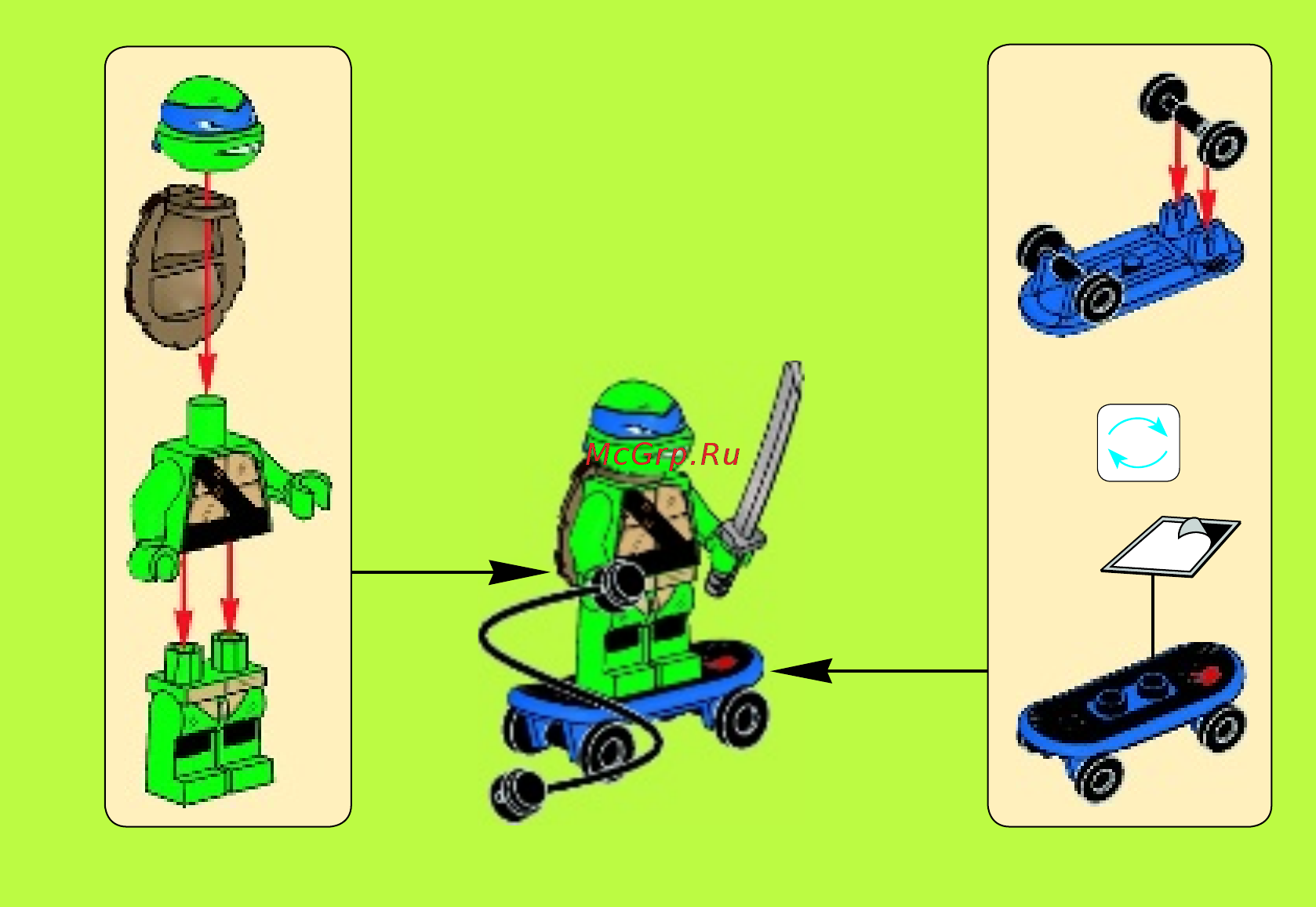 Lego Ninja Turtles TM Побег на мотоцикле Караи (79118) Инструкция по эксплуатации онлайн [3/36] 305464