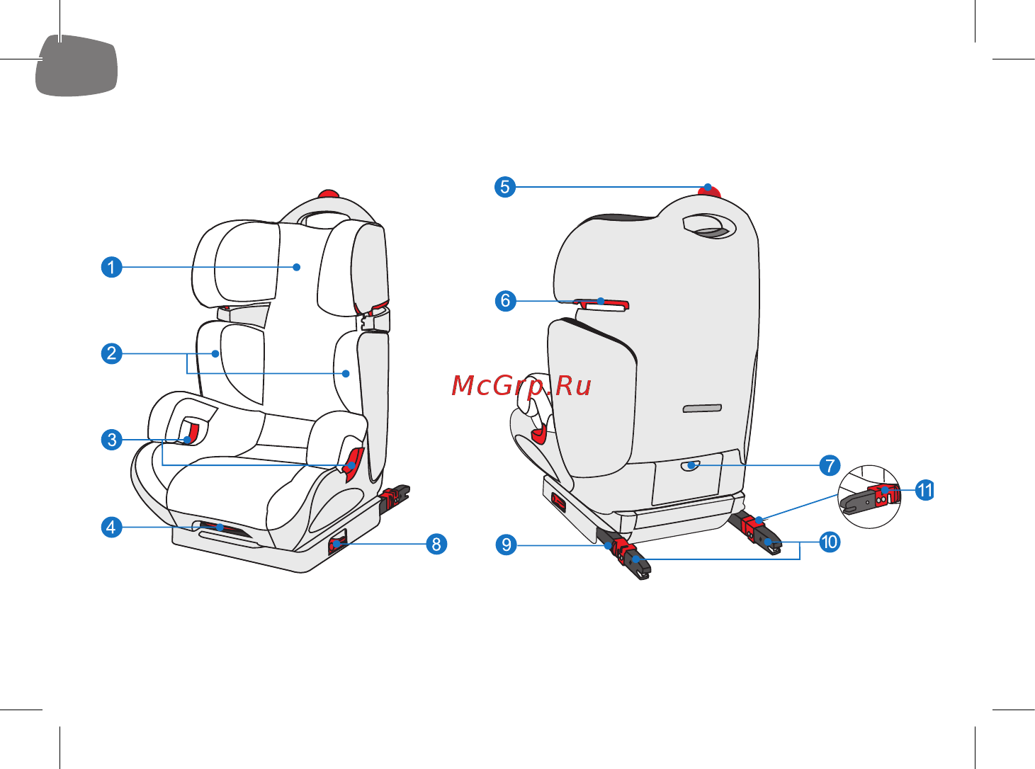 Hauck BODYGARD PLUS ГРУППА 2/3, BLACK Инструкция по эксплуатации онлайн [66/84] 305608