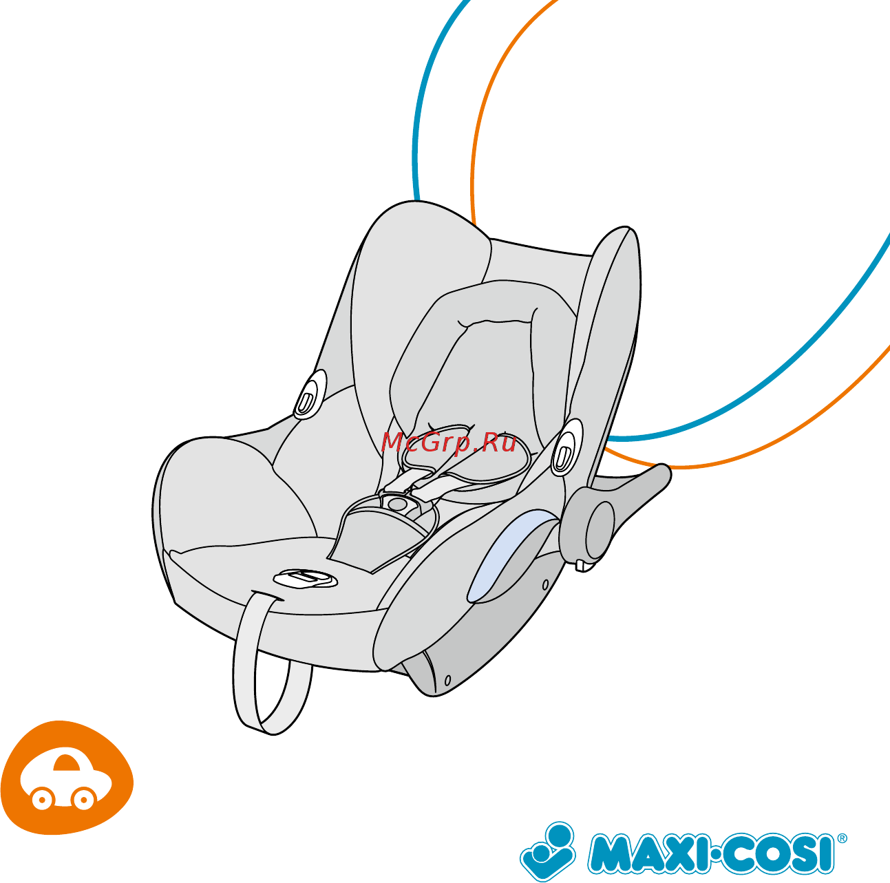 Maxi-Cosi Cabrio Fix группа 0+, Purple Blossom Инструкция по эксплуатации онлайн