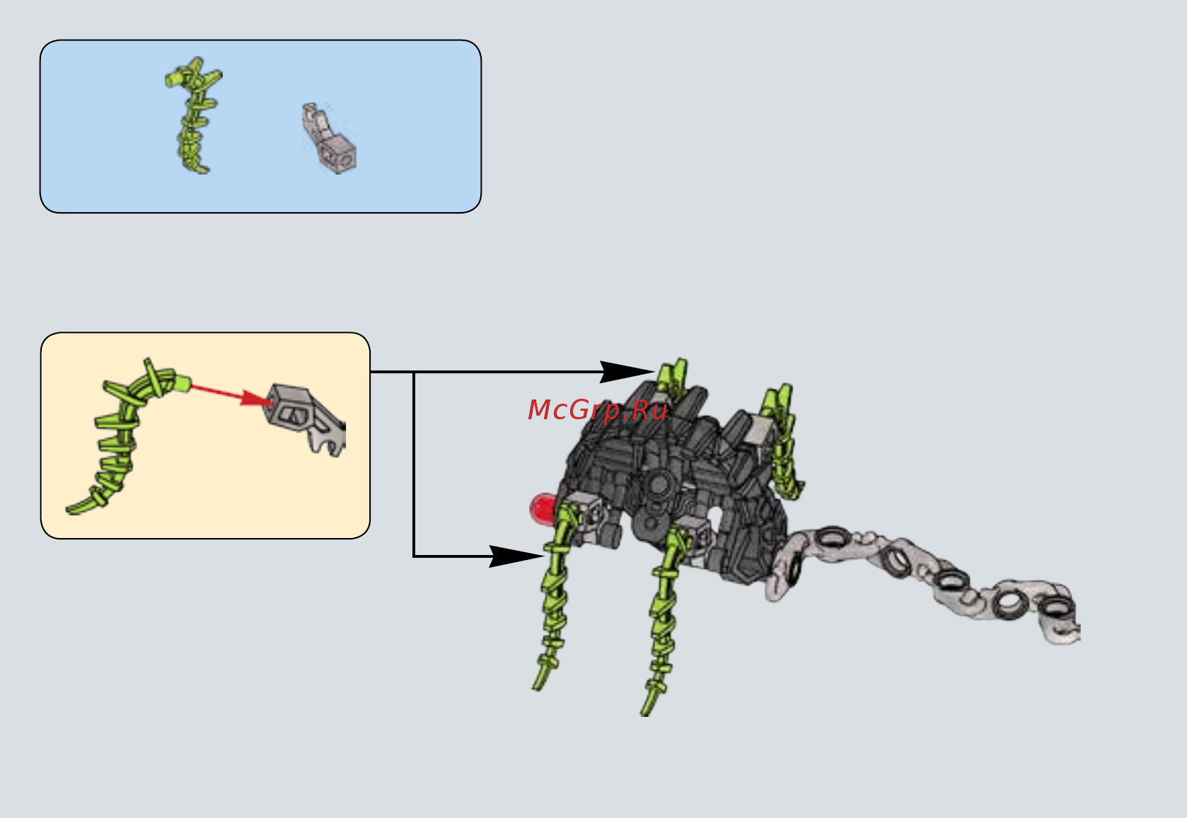 Lego Bionicle Уксар, Тотемное животное Джунглей (71300) Инструкция по эксплуатации онлайн [8/31] 306081