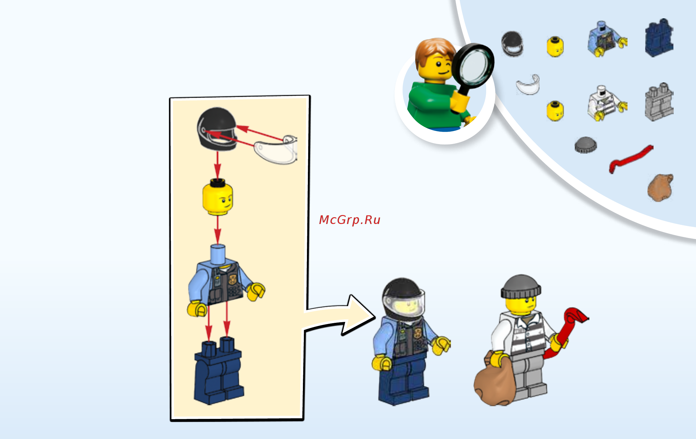 Lego Juniors Погоня на полицейском вертолёте (10720) Инструкция по эксплуатации онлайн [3/31] 306105