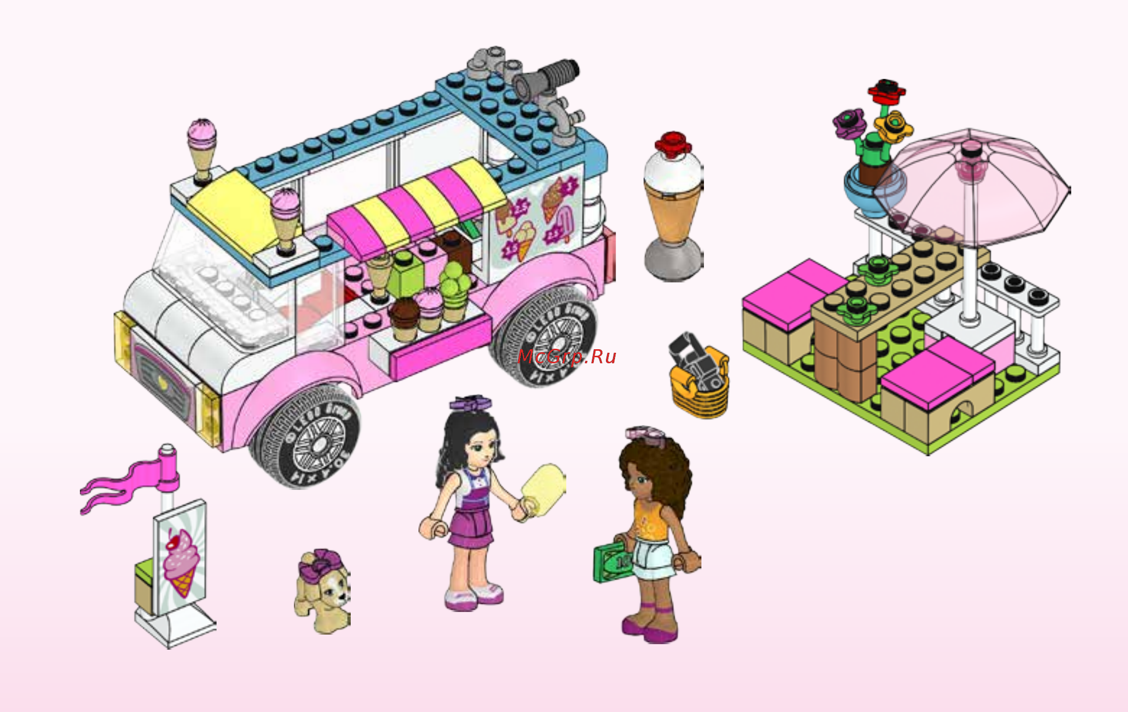 Lego Friends Спортивный автомобиль Эммы (41013) Инструкция по эксплуатации онлай