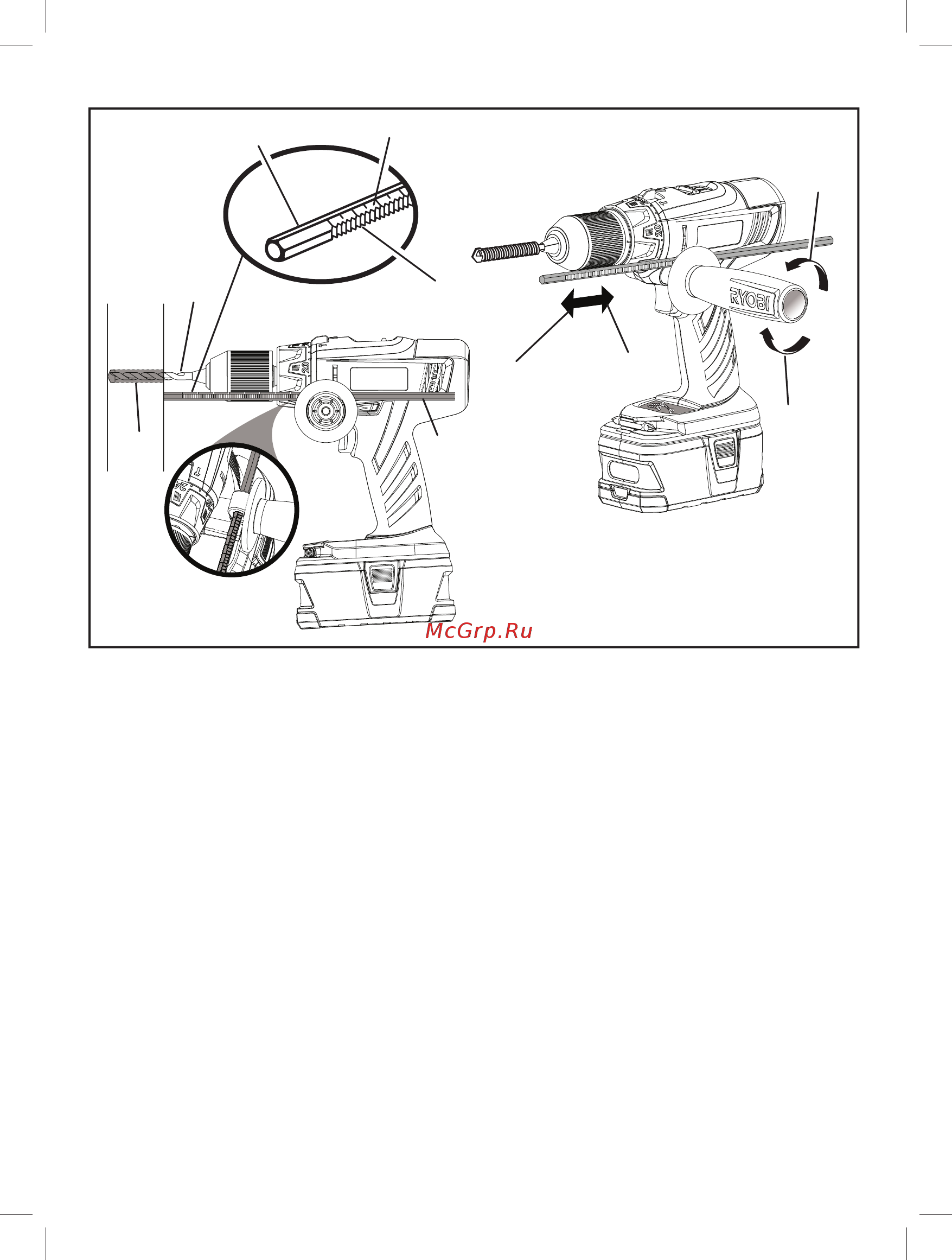 Ryobi LCDI1802M Hammer Drill 18V EU 5133000246 Инструкция по эксплуатации онлайн [4/153] 306591