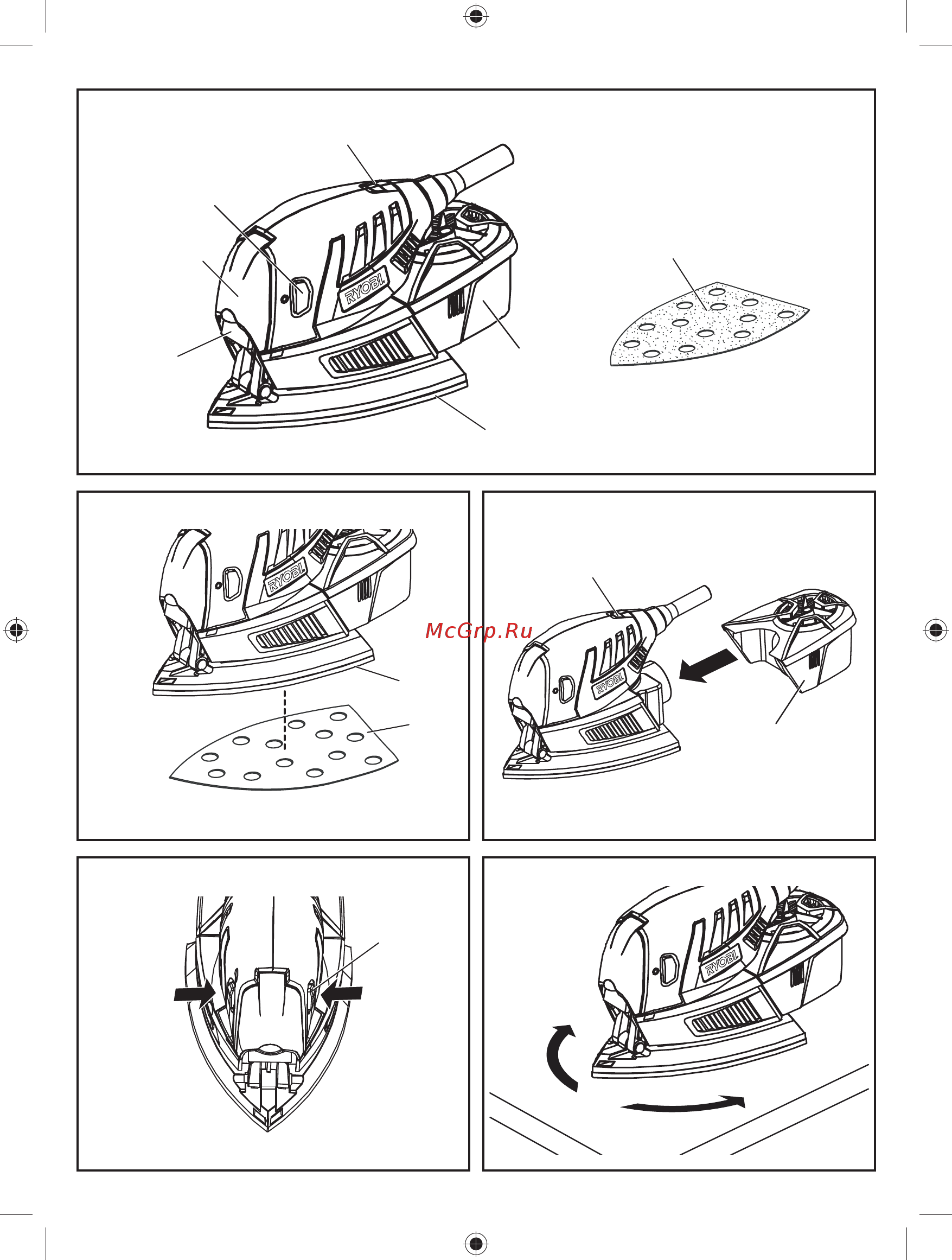 Ryobi EPS80RSA20 80W PALMSANDER 20PCS EU 5133000648 [2/119] Fig 2 fig 3