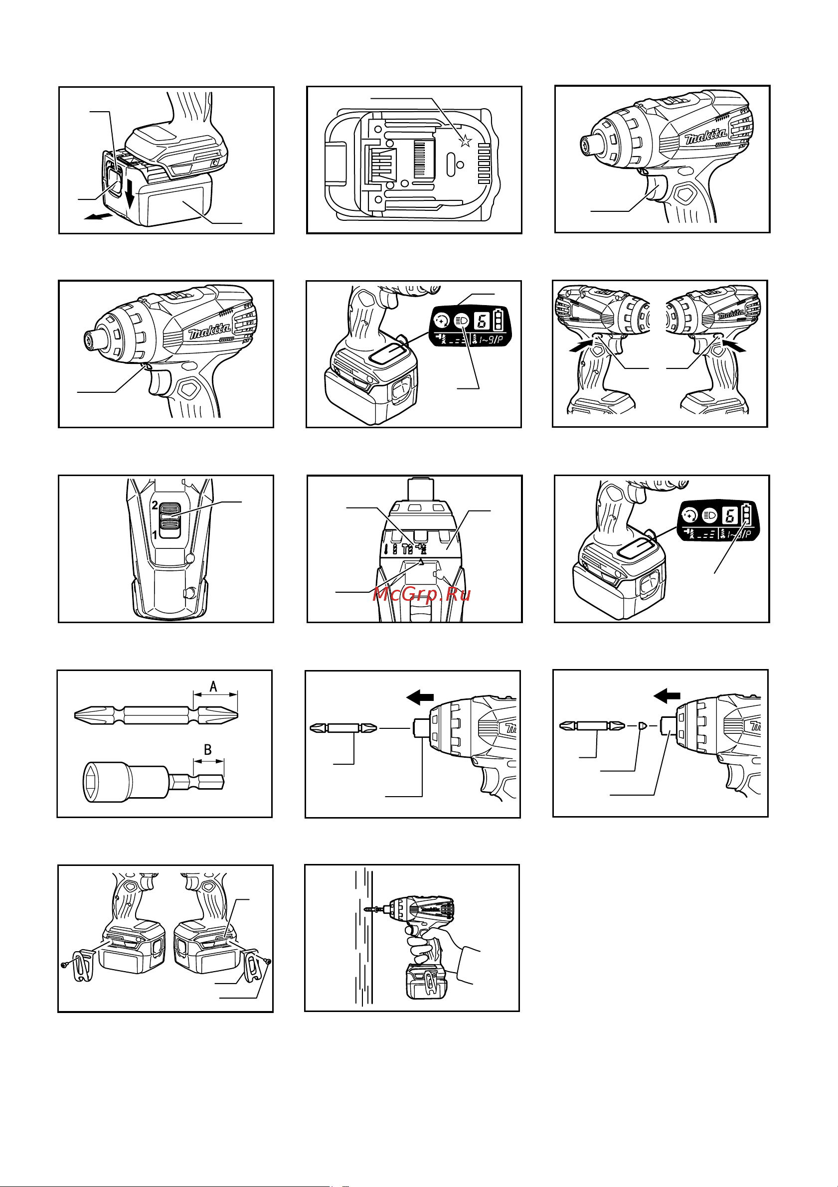 Makita DTP141Z 186425 без акк и з.у Инструкция по эксплуатации онлайн [2/80] 672178