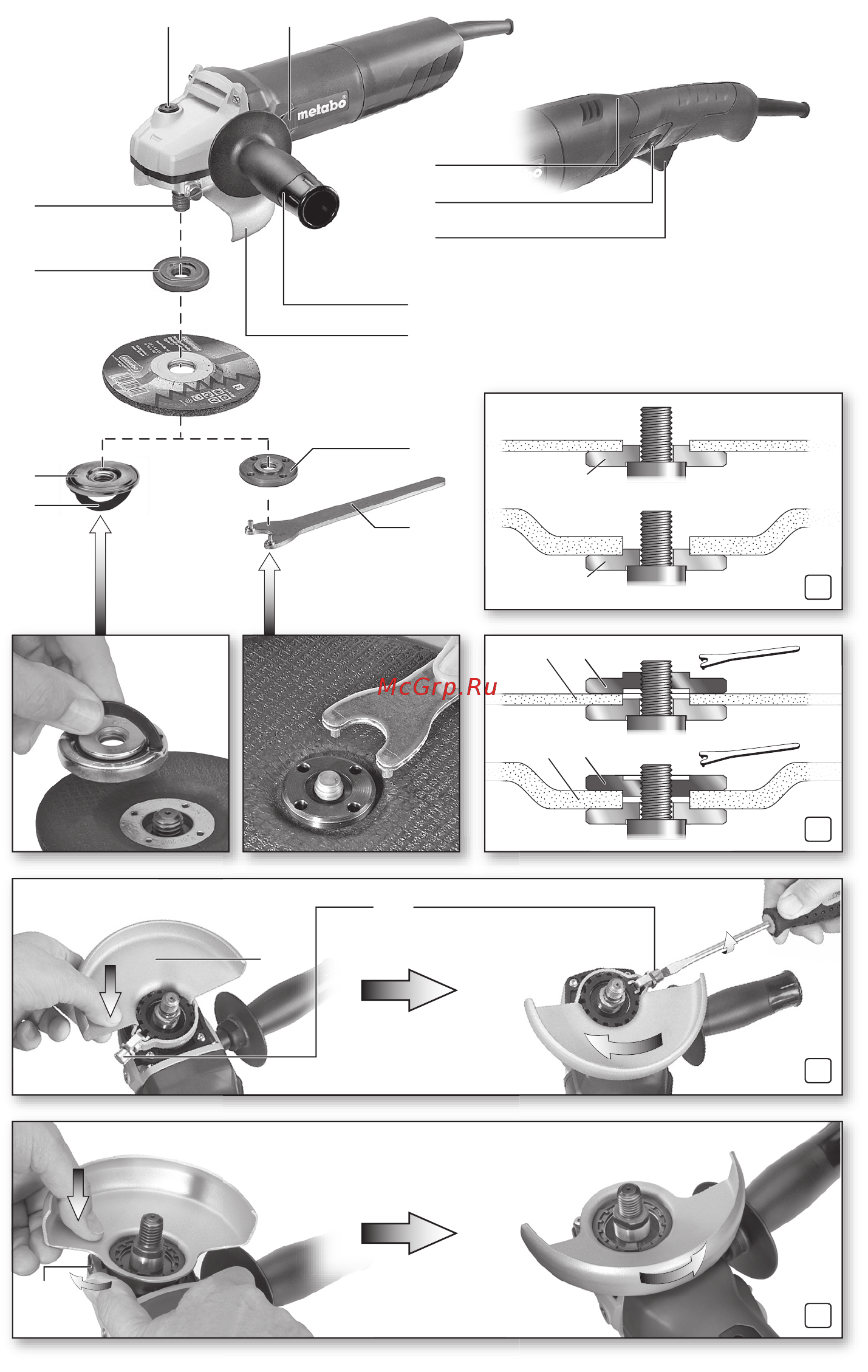 Metabo WEV 1500-125 Quick RT 601243500 Инструкция по эксплуатации онлайн [2/112] 308595
