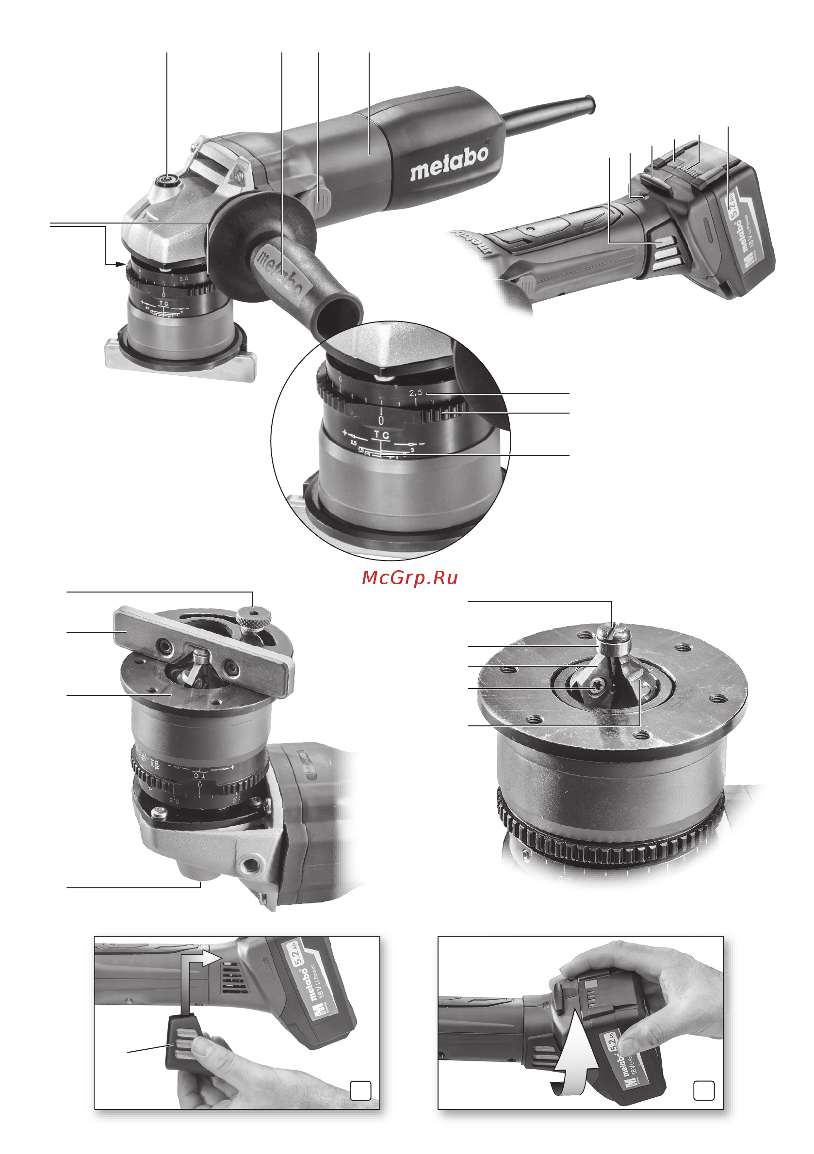 Metabo KFM 18 LTX 3 RF 601754700 Инструкция по эксплуатации онлайн [2/108] 307557