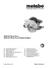 Metabo KSE 55 Vario Plus 601204000 Инструкция по эксплуатации