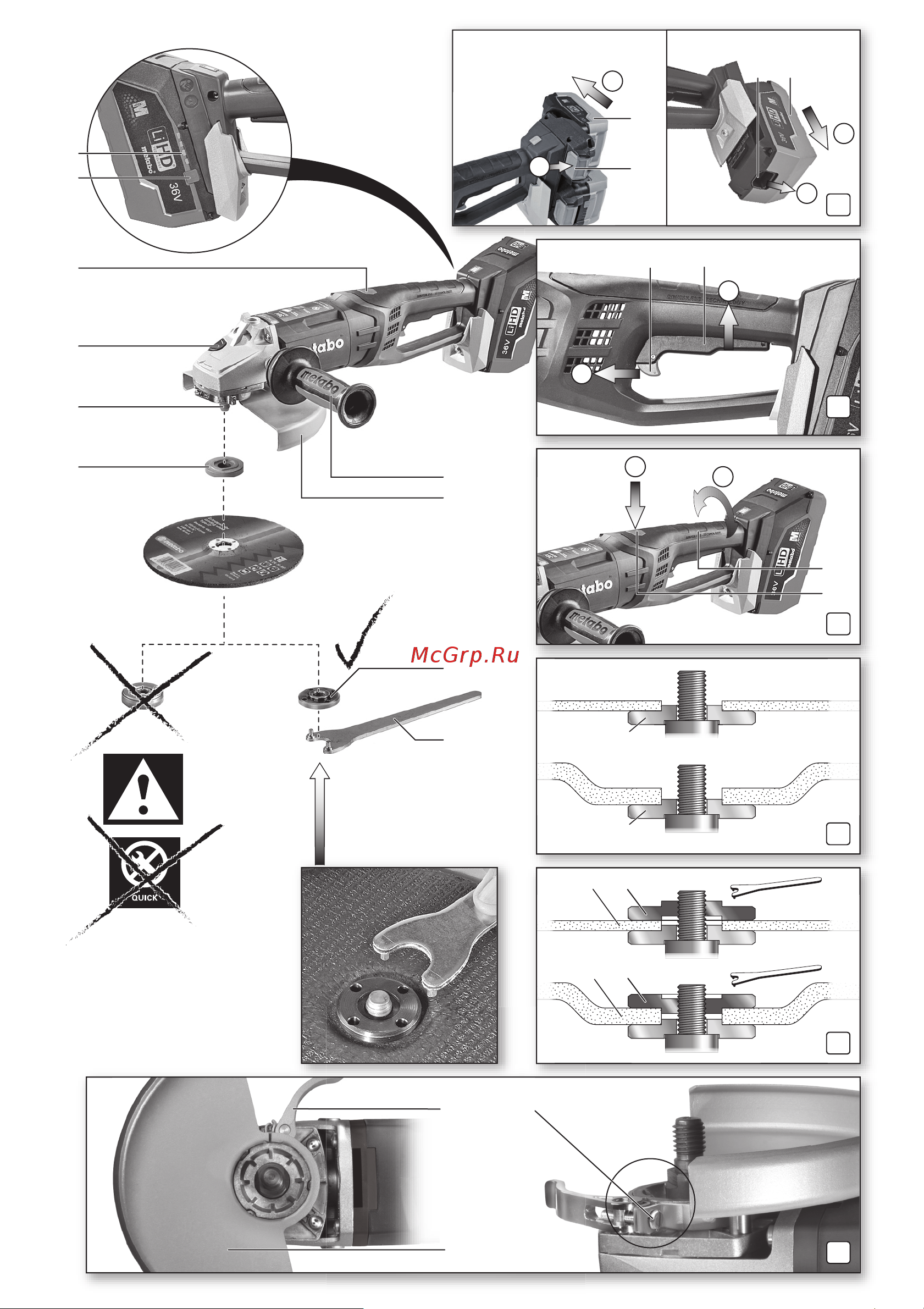 Metabo WPB 36-18 LTX BL 230 (613102840) Инструкция по эксплуатации онлайн [2/116] 509555