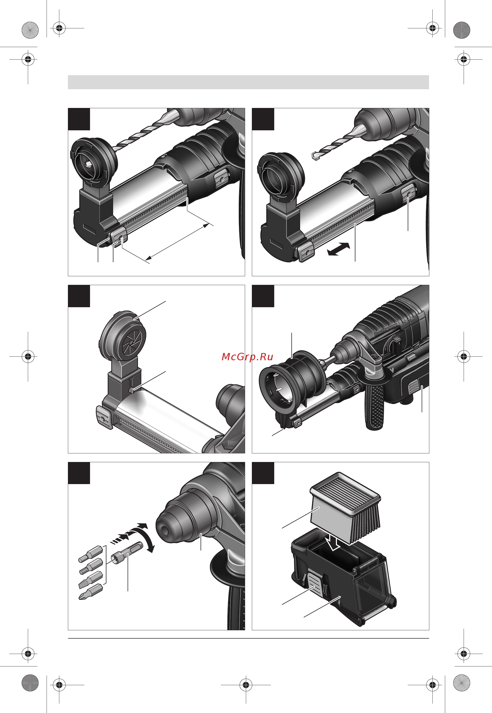 Bosch GBH 2-23 REA Professional Инструкция по эксплуатации онлайн [5/165] 501958