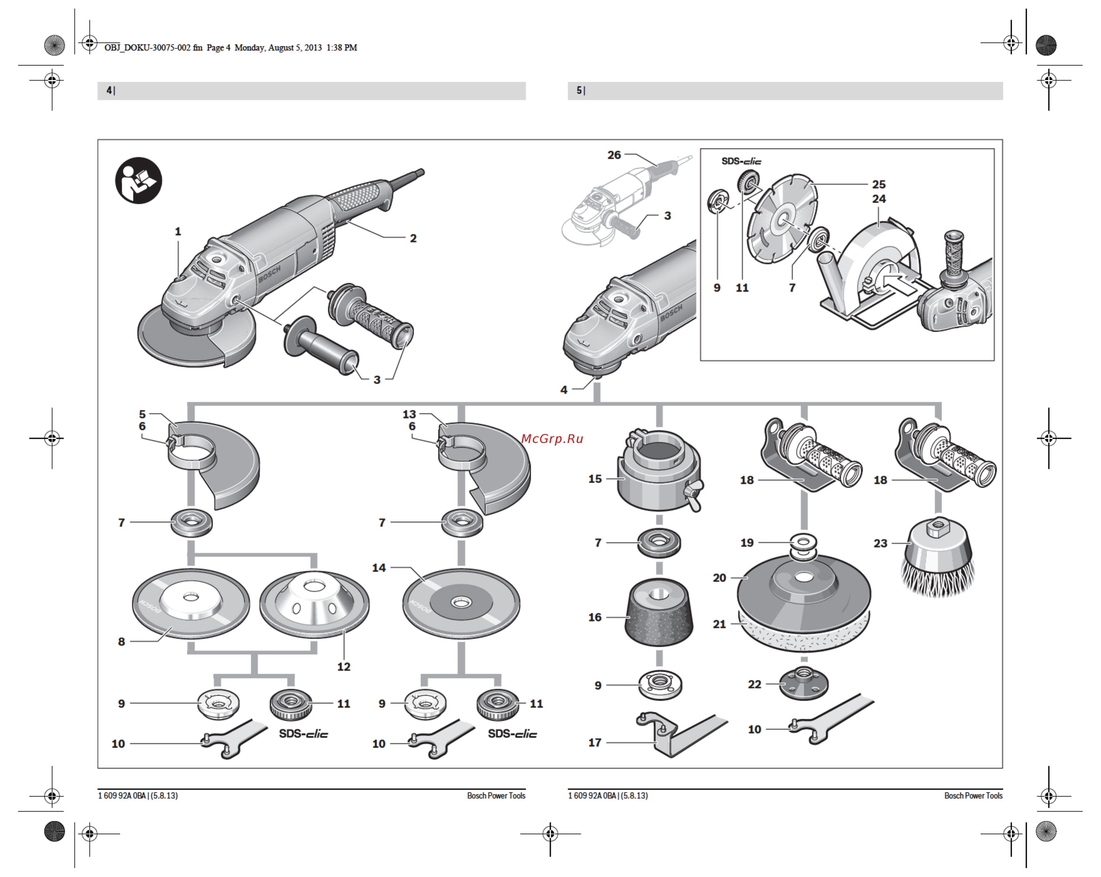 Bosch GWS 20-230 H 601850107 Инструкция по эксплуатации онлайн [2/24] 307715