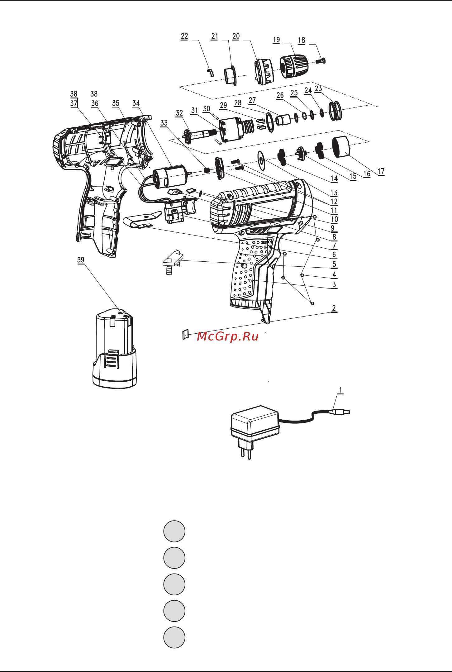 Bort BAB-10,8-P 91270016 [18/32] Exploded view