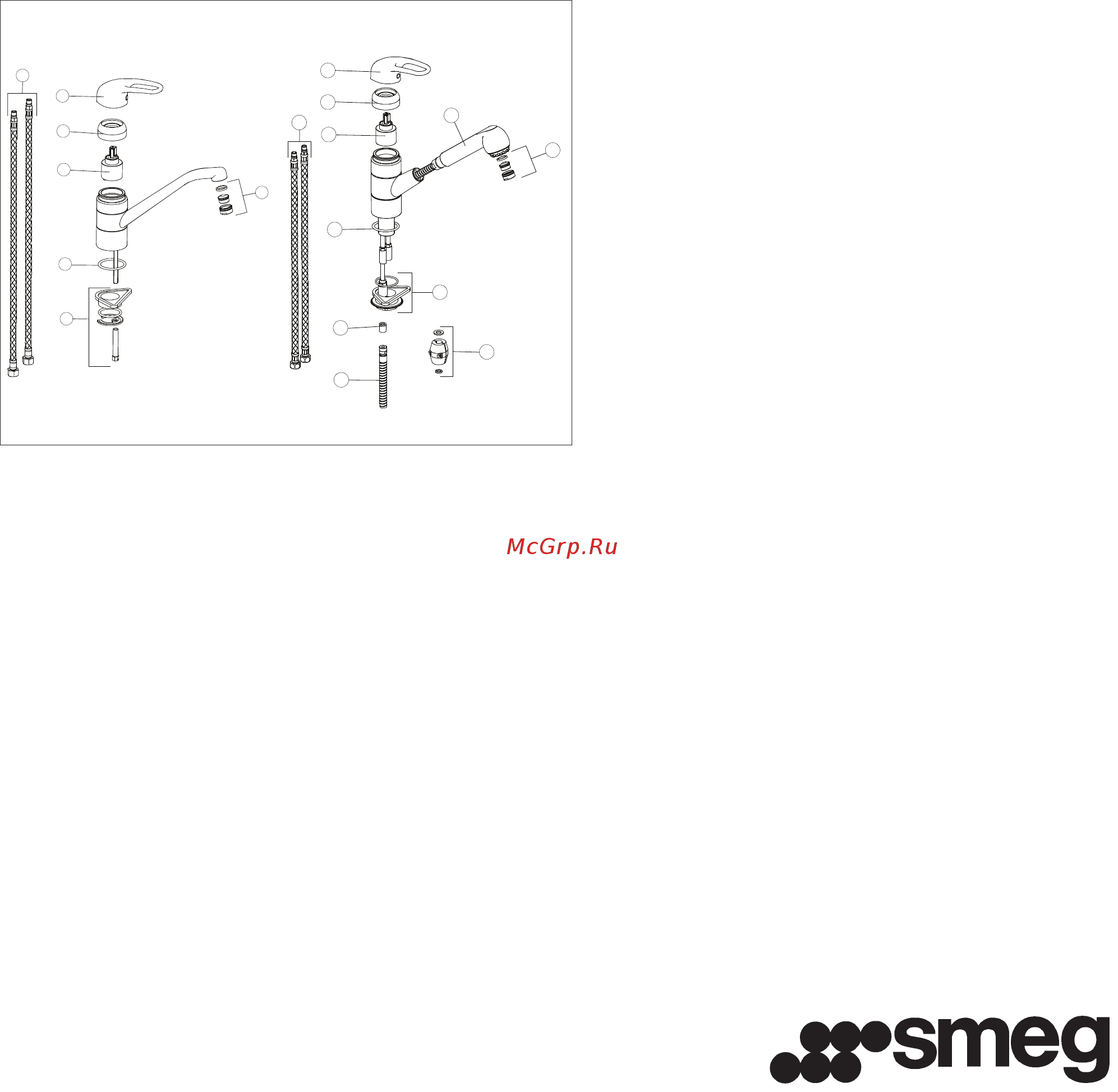 Smeg MF9RA2 медь Инструкция по эксплуатации онлайн