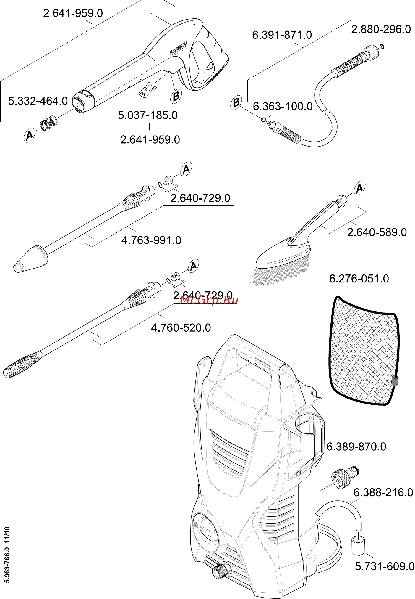 Karcher К 2.110 1.673-103.0 Инструкция по эксплуатации онлайн [12/13] 308698