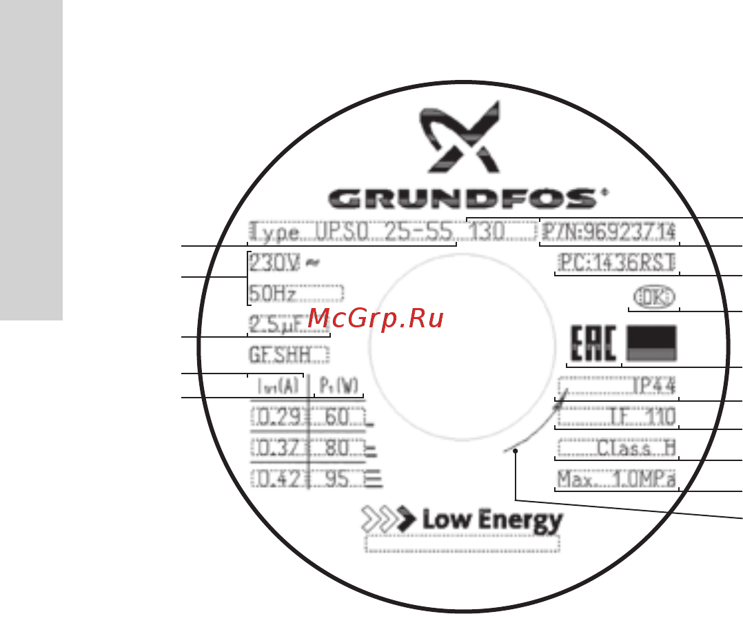 Grundfos UPS 40-50 F 250 95906420 Инструкция по эксплуатации онлайн [52/64] 308704